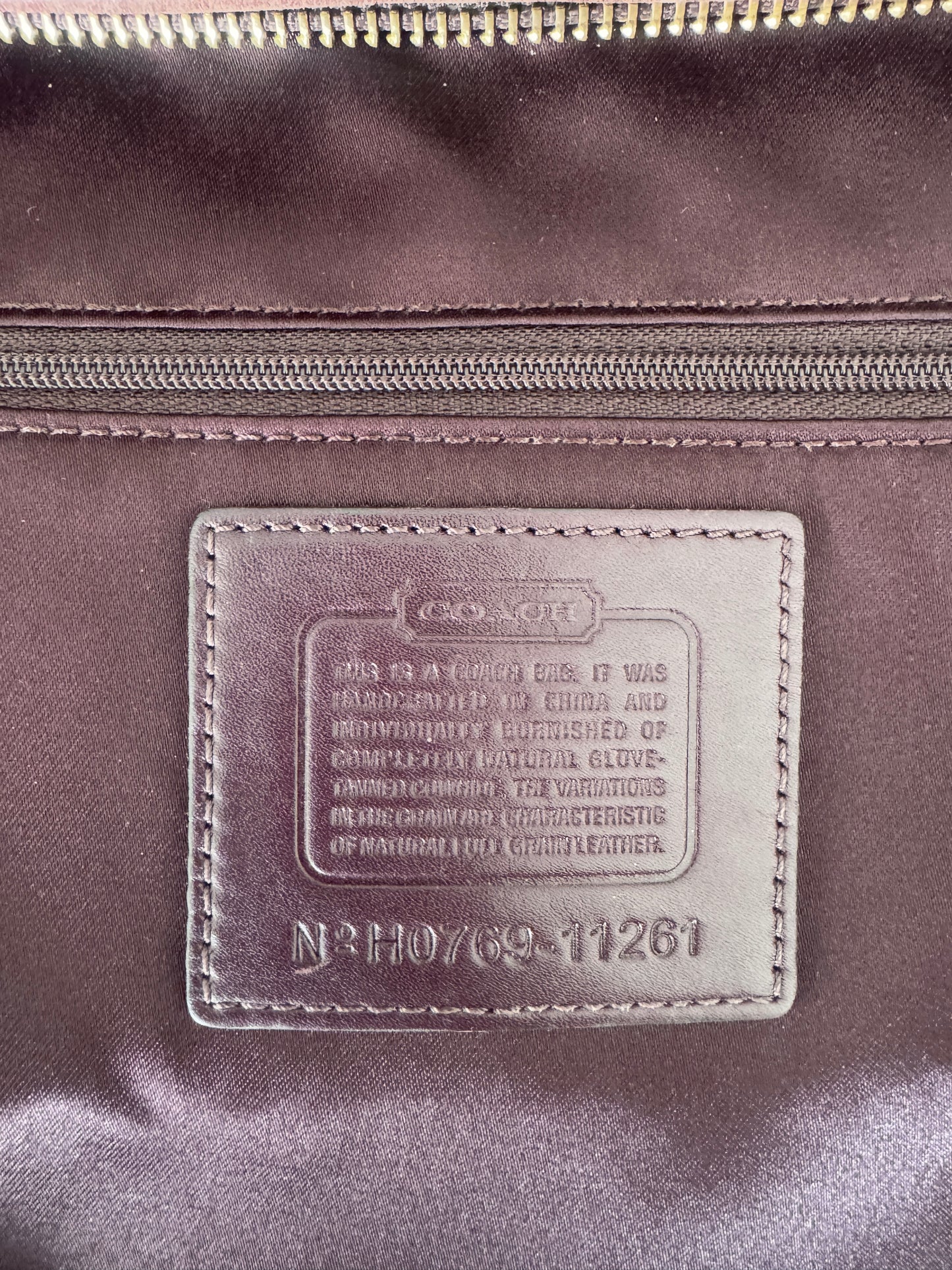AUTHENTIC COACH HORSEBIT LEATHER BAG