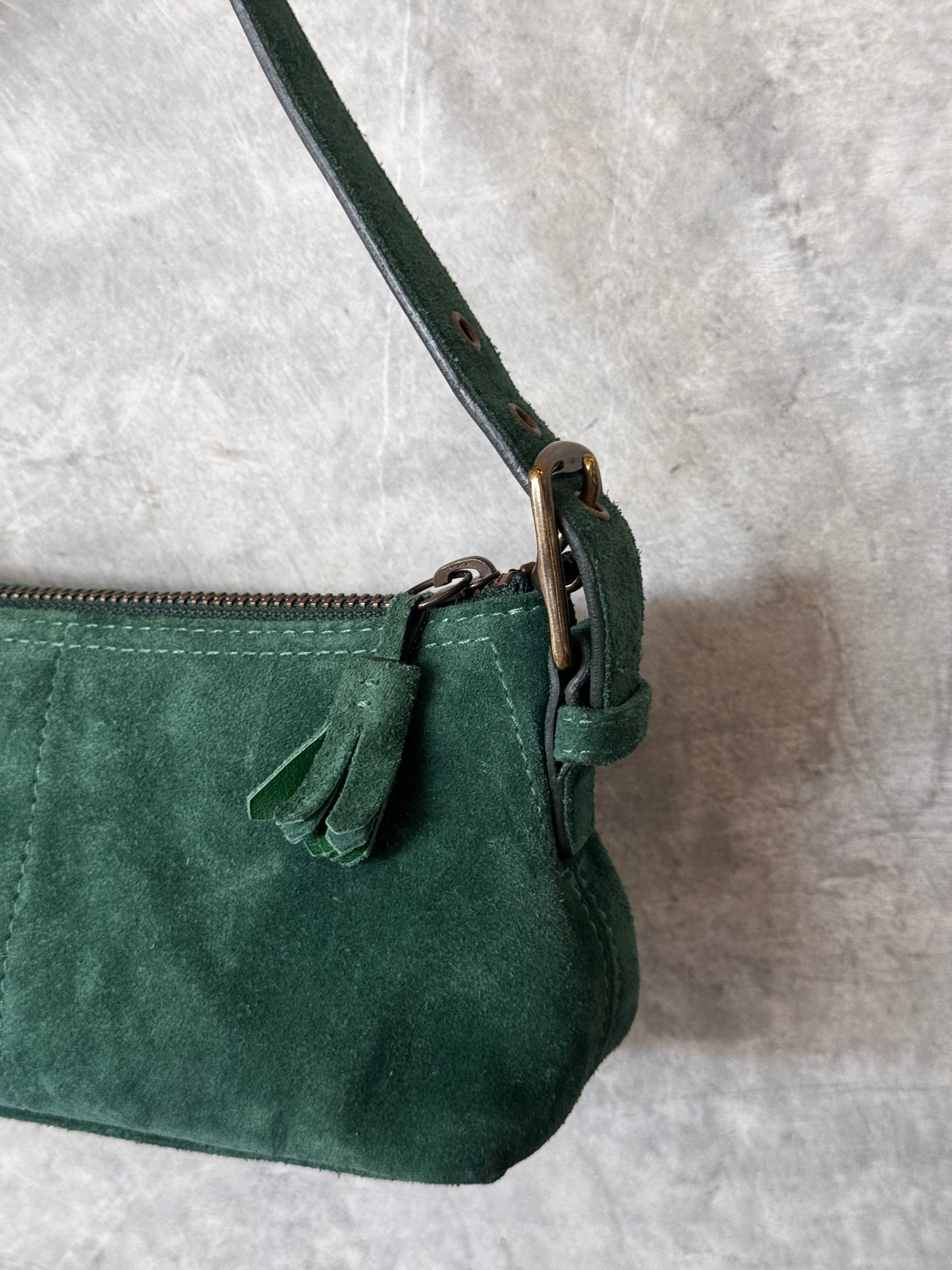 RARE COACH Y2K GREEN DEMI BAGUETTE BAG