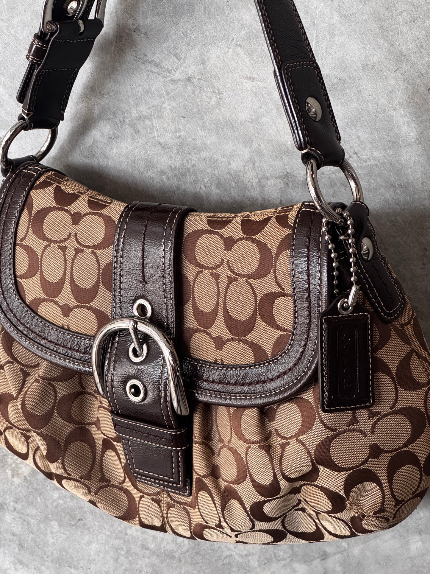 AUTHENTIC SOHO COACH BROWN SHOULDER BAG