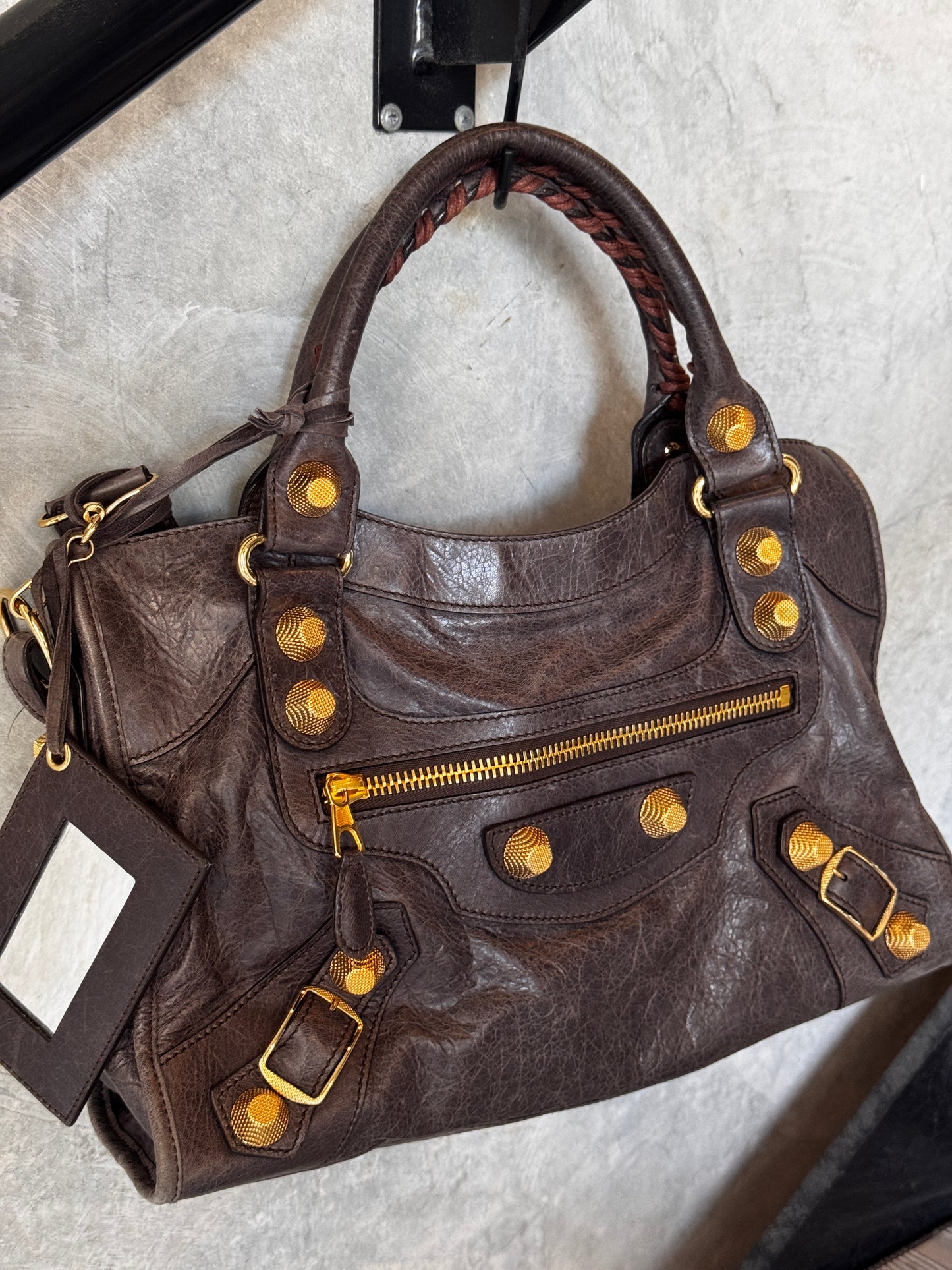 BALENCIAGA CITY LEATHER HANDBAG