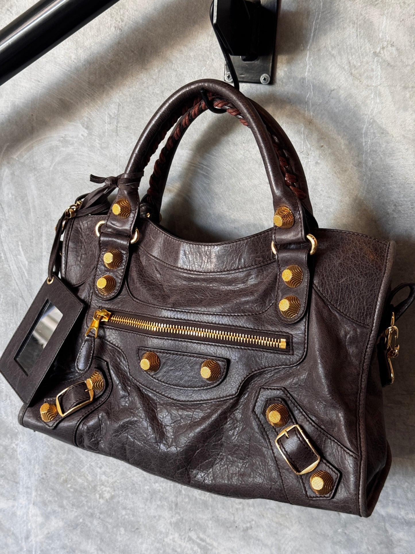 BALENCIAGA CITY LEATHER HANDBAG