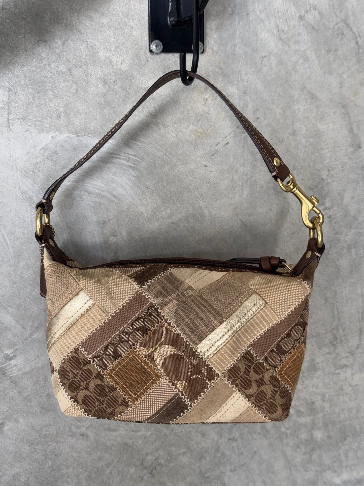 VINTAGE COACH PATCHWORK HANDBAG