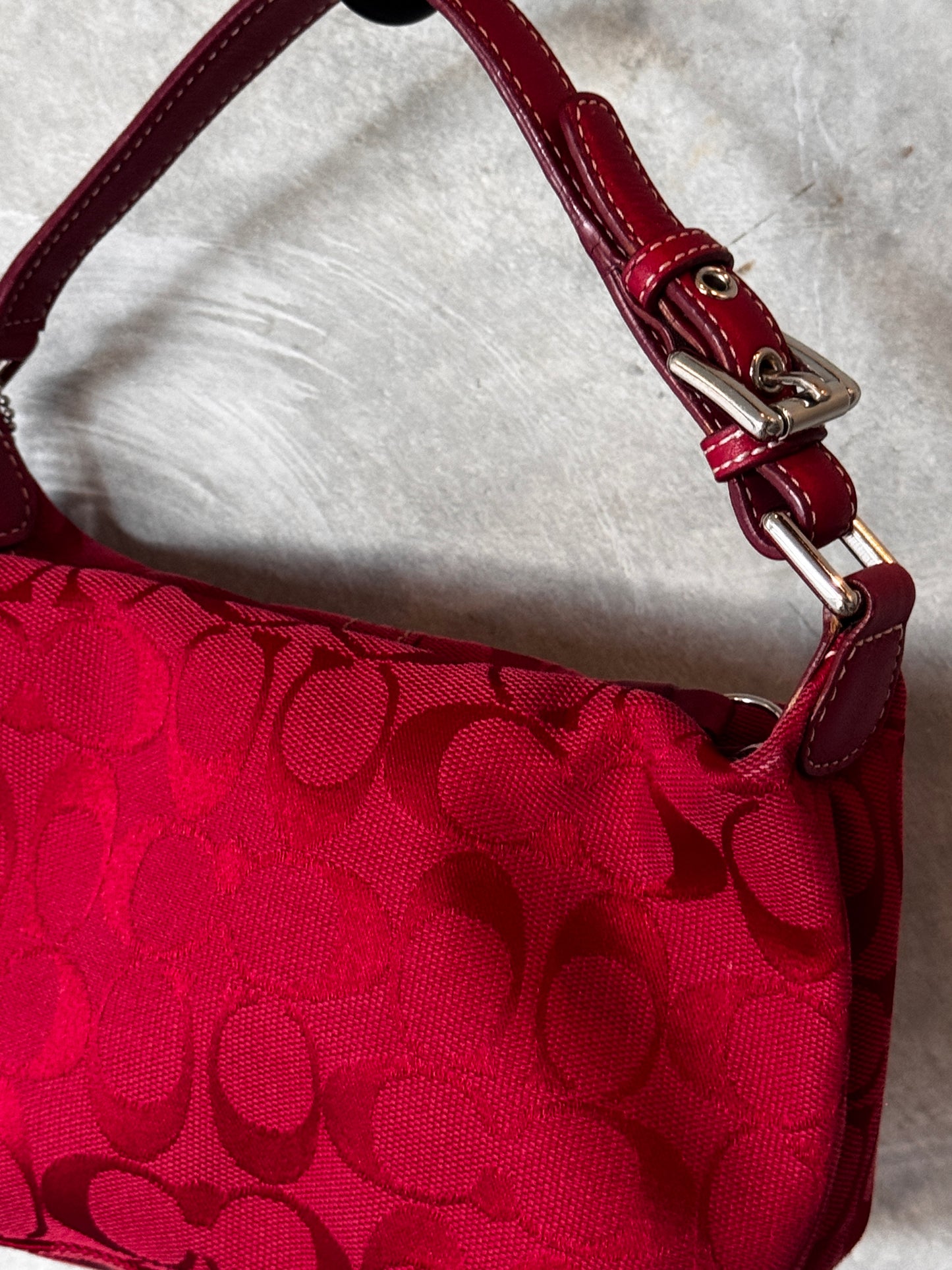 VINTAGE RED COACH BAG