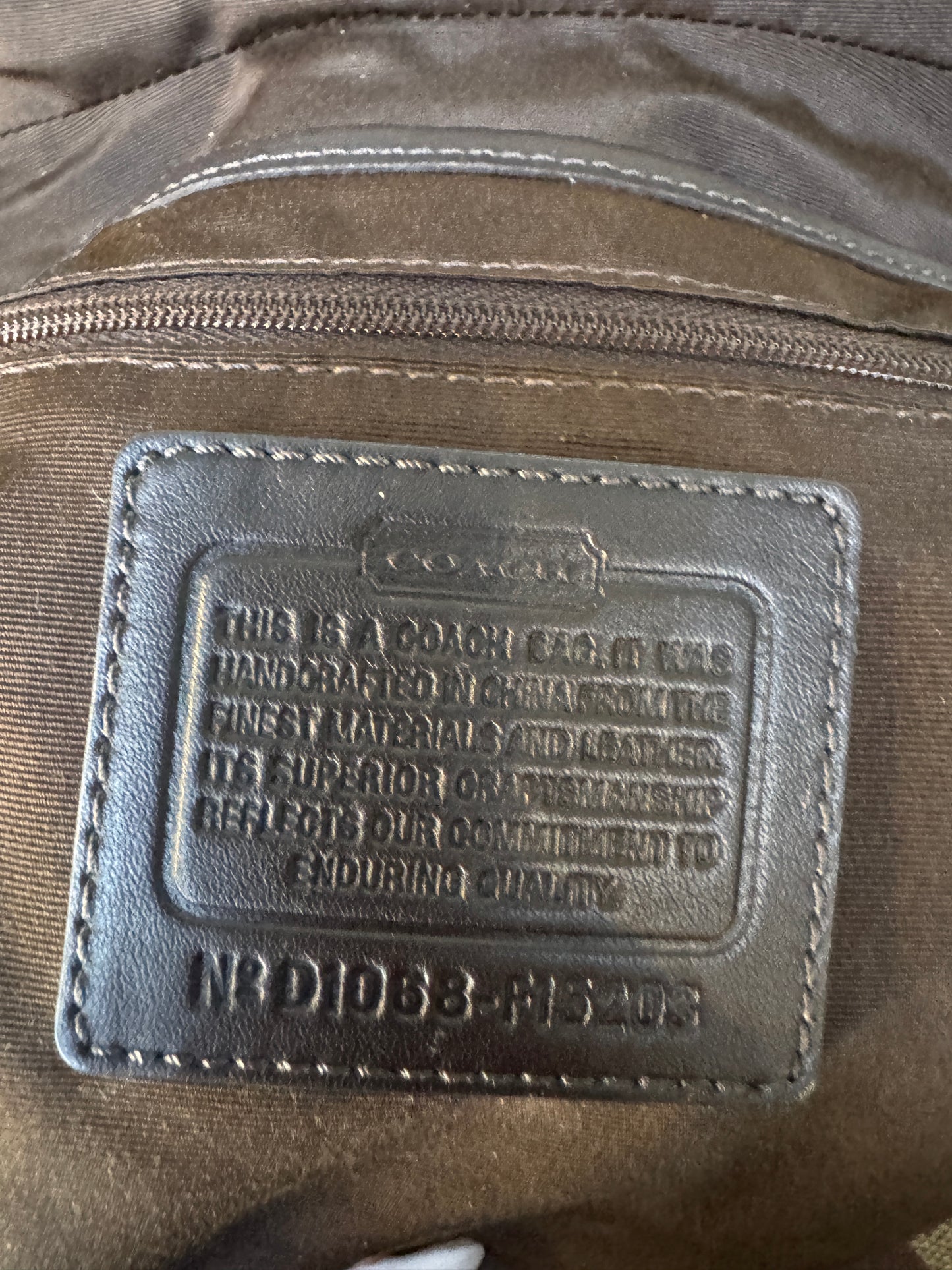AUTHENTIC SOHO COACH BROWN SHOULDER BAG