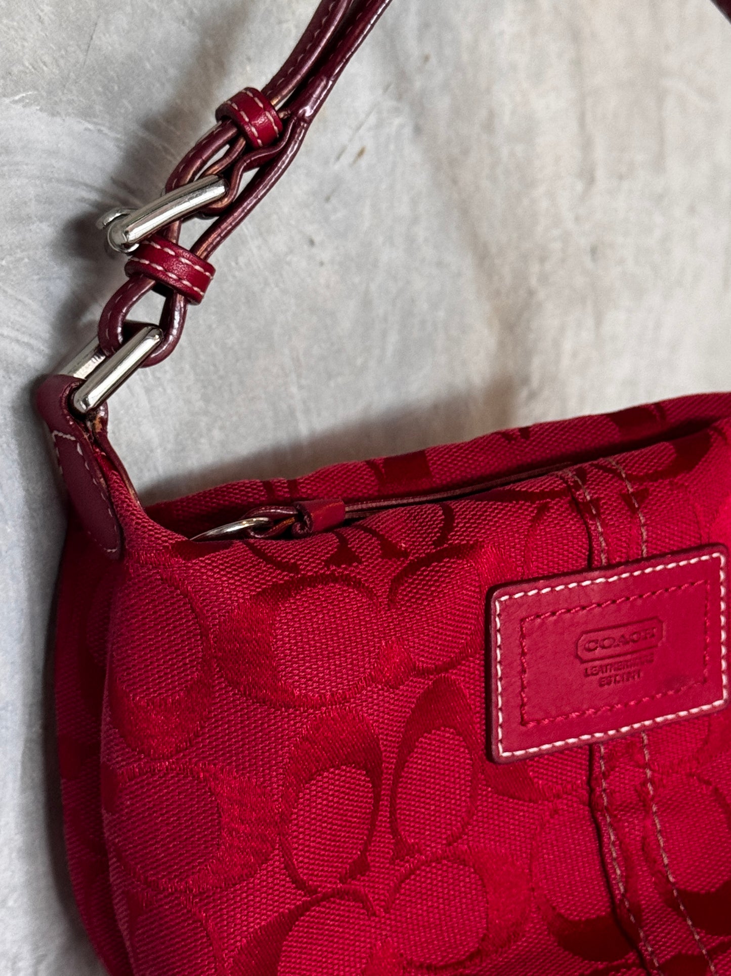 VINTAGE RED COACH BAG