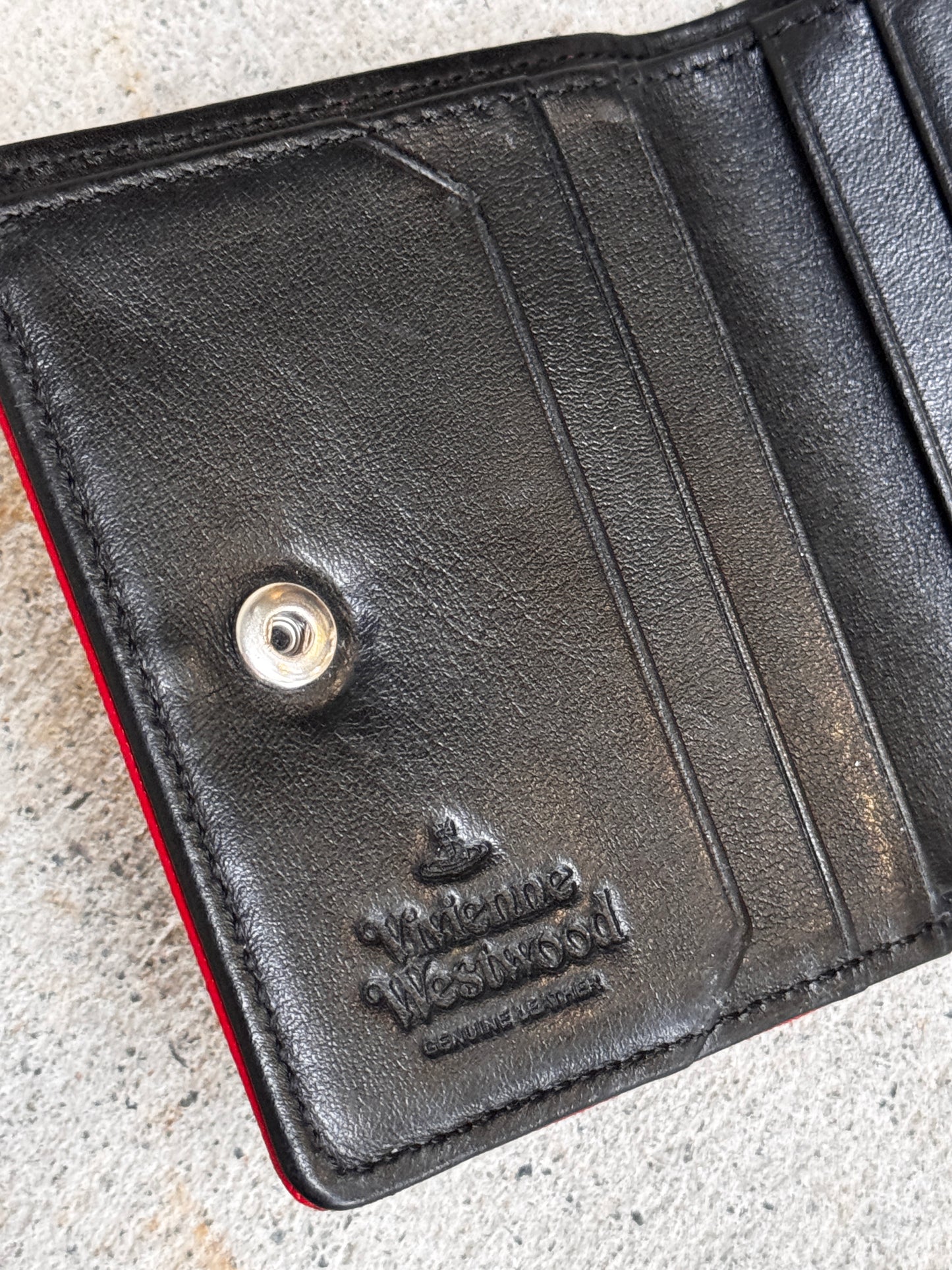 VIVIENNE WESTWOOD RED BI-FOLD WALLET