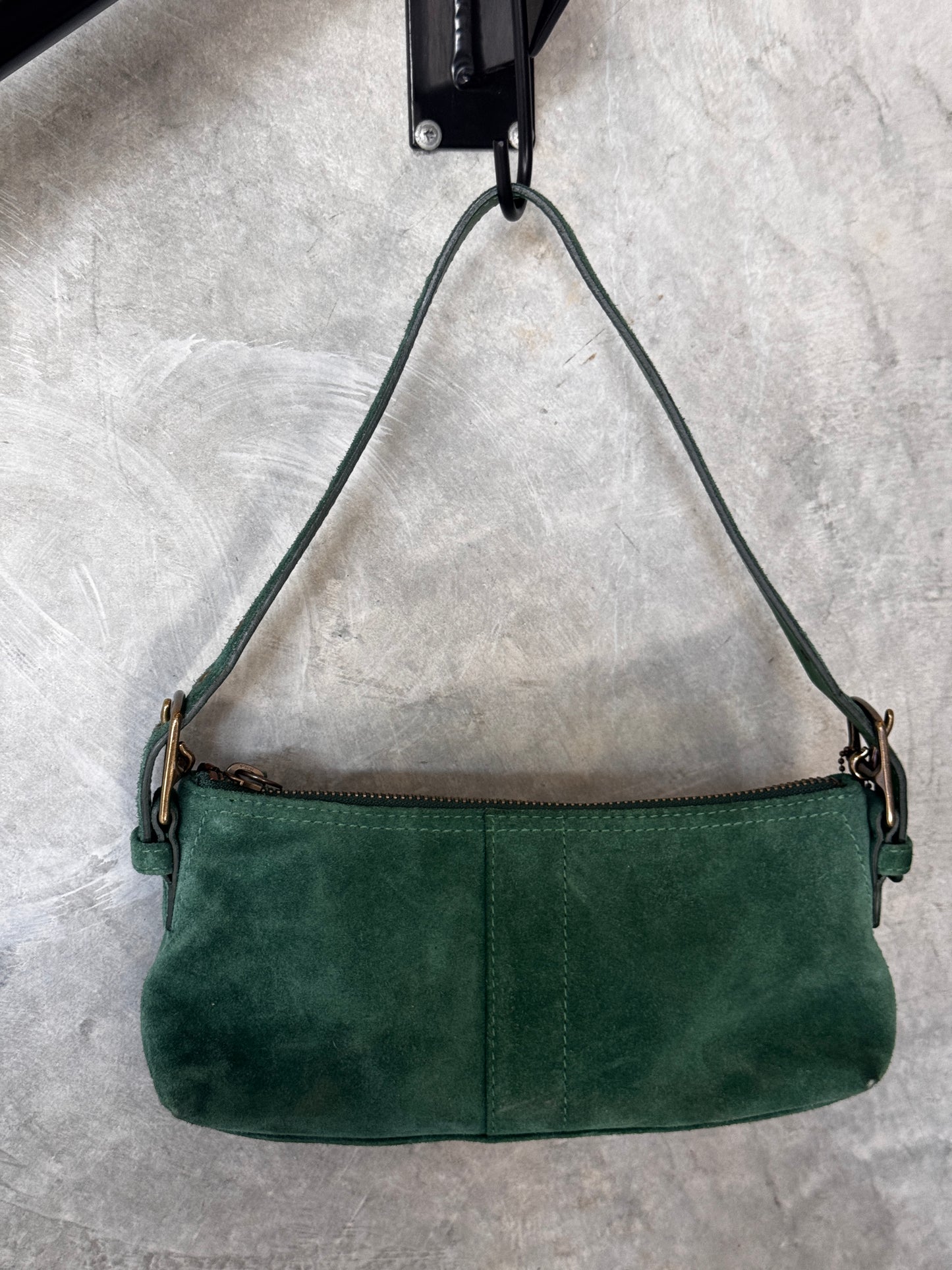 RARE COACH Y2K GREEN DEMI BAGUETTE BAG