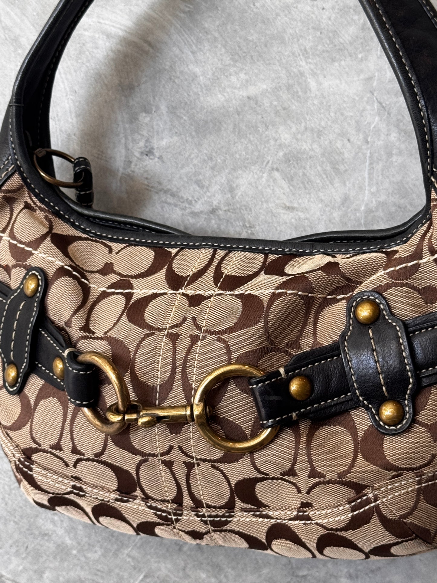 VINTAGE COACH SUFFLETTE HANDBAG