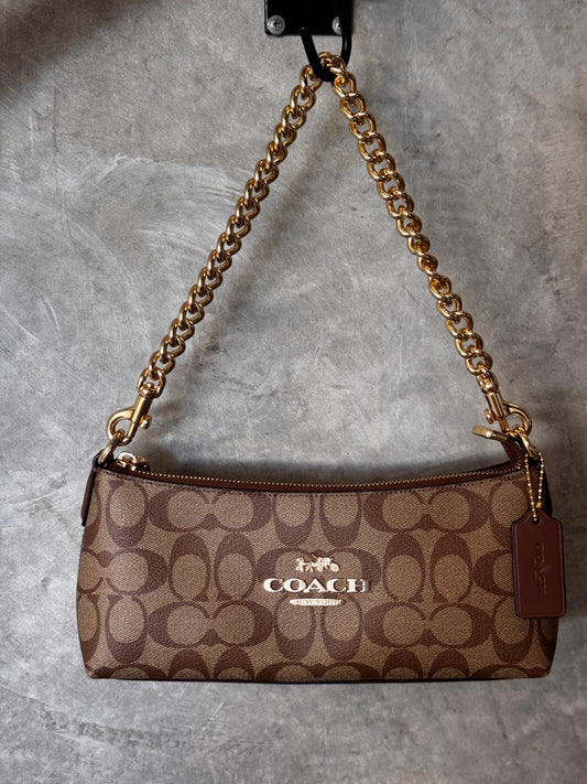 COACH CHARLOTTE SIGNATURE CANVAS SHOULDER BAG