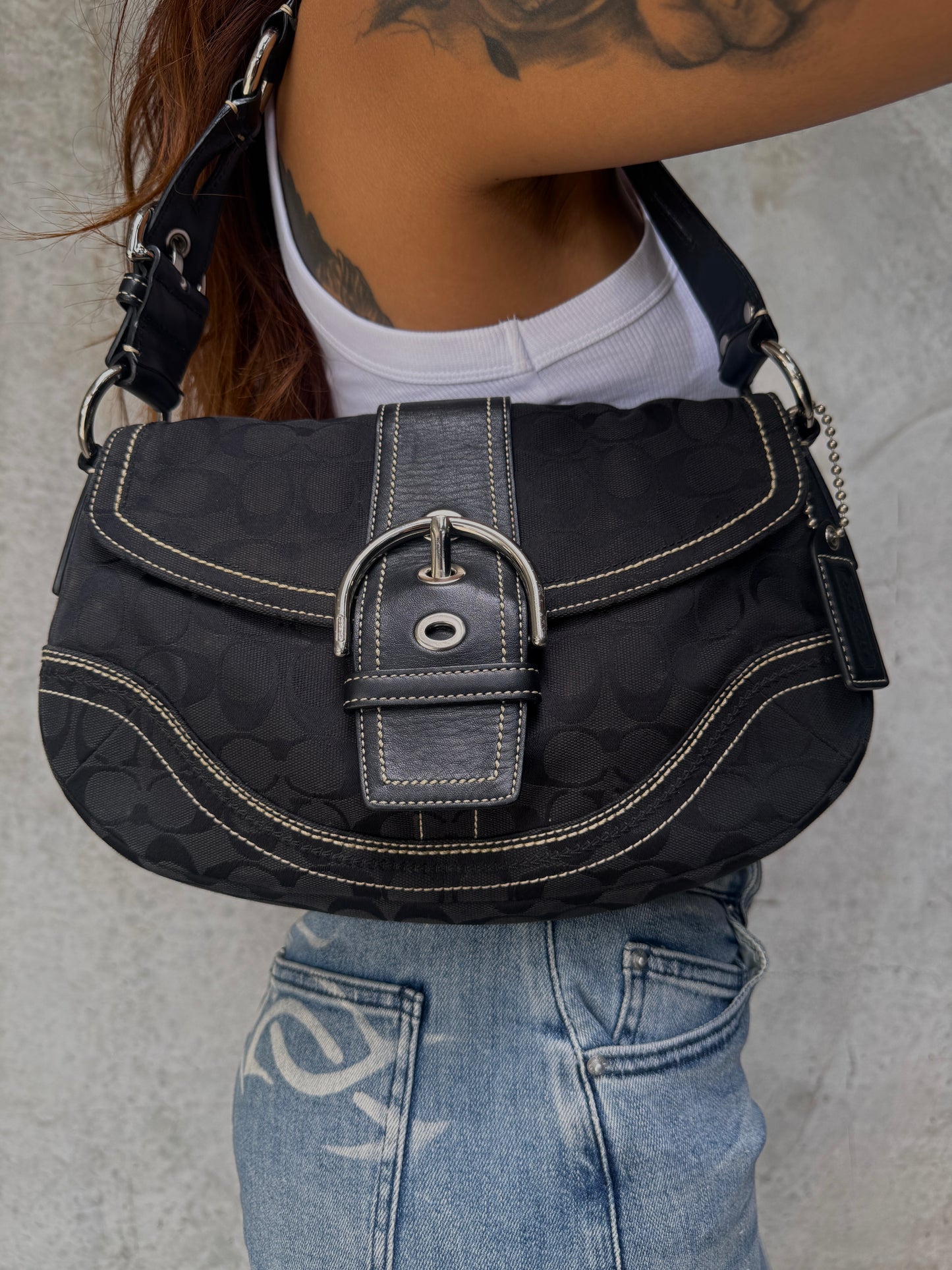 VINTAGE COACH MONOGRAM SOHO HANDBAG