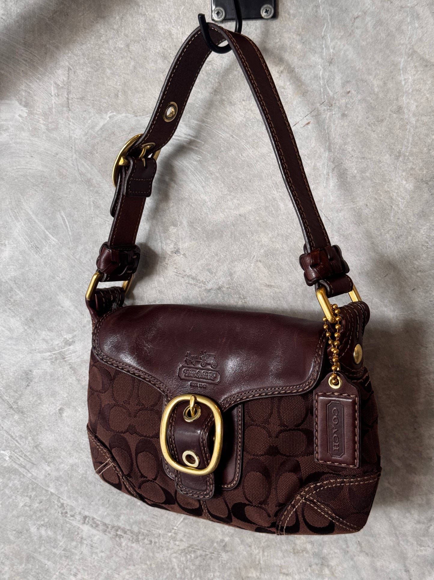 VINTAGE BROWN COACH SOHO HANDBAG