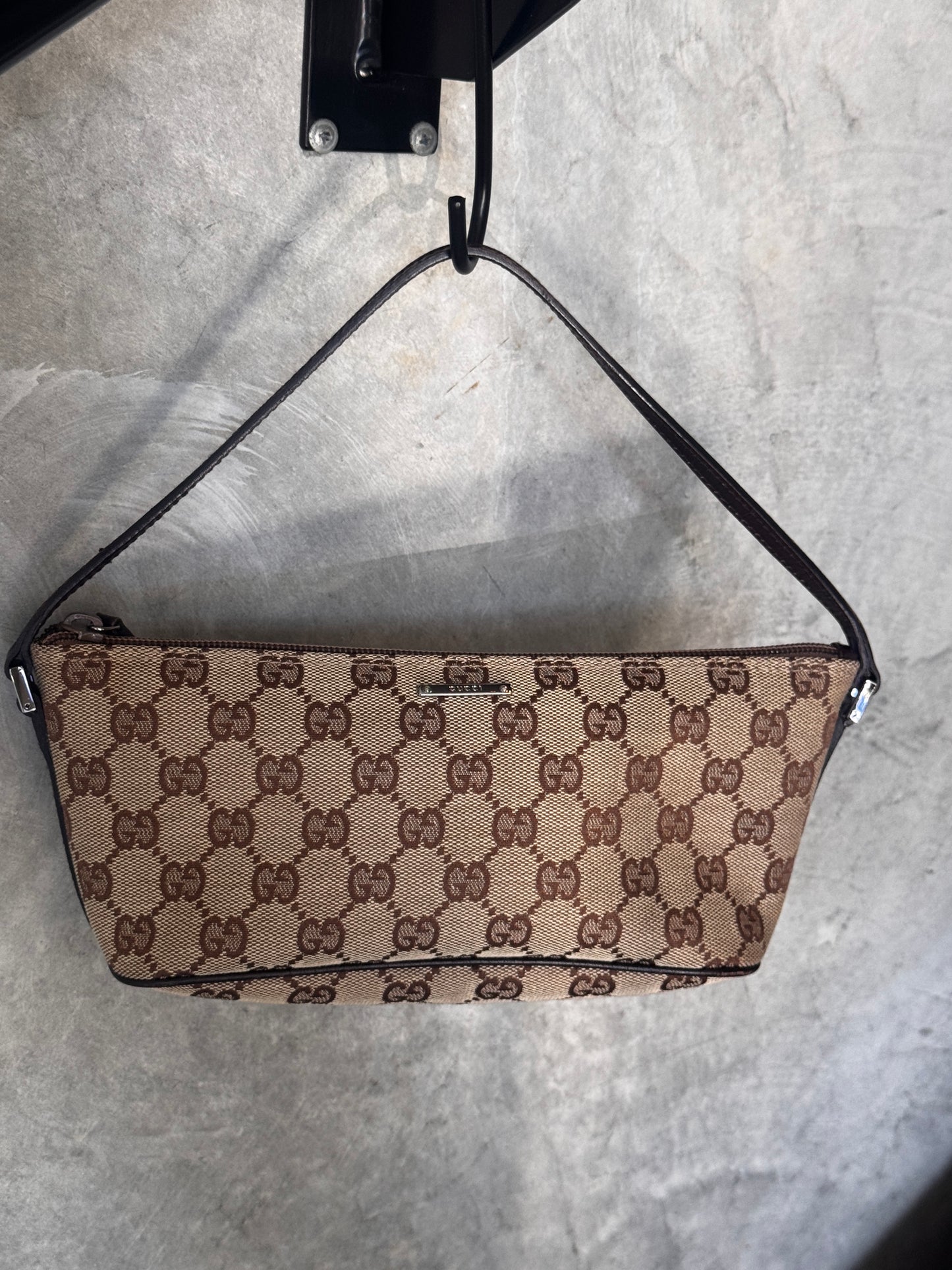 GUCCI GG CANVAS POCHETTE BEIGE