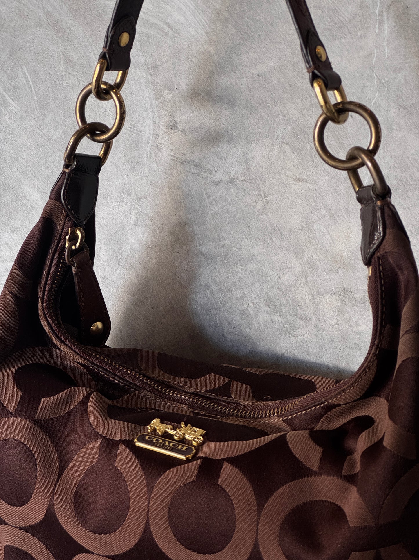 VINTAGE COACH MADISON BROWN HANDBAG