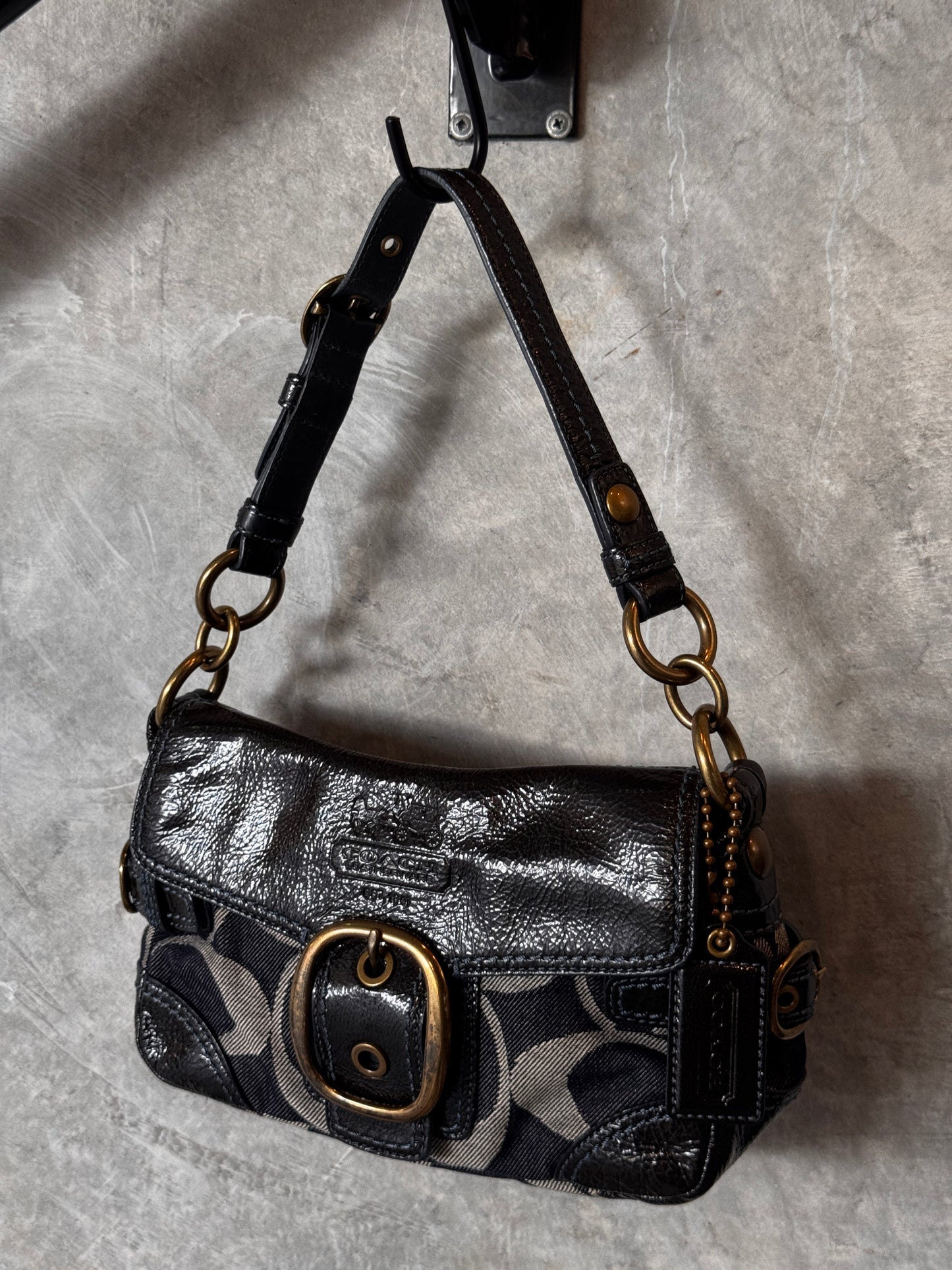 VINTAGE COACH DENIM SOHO HANDBAG
