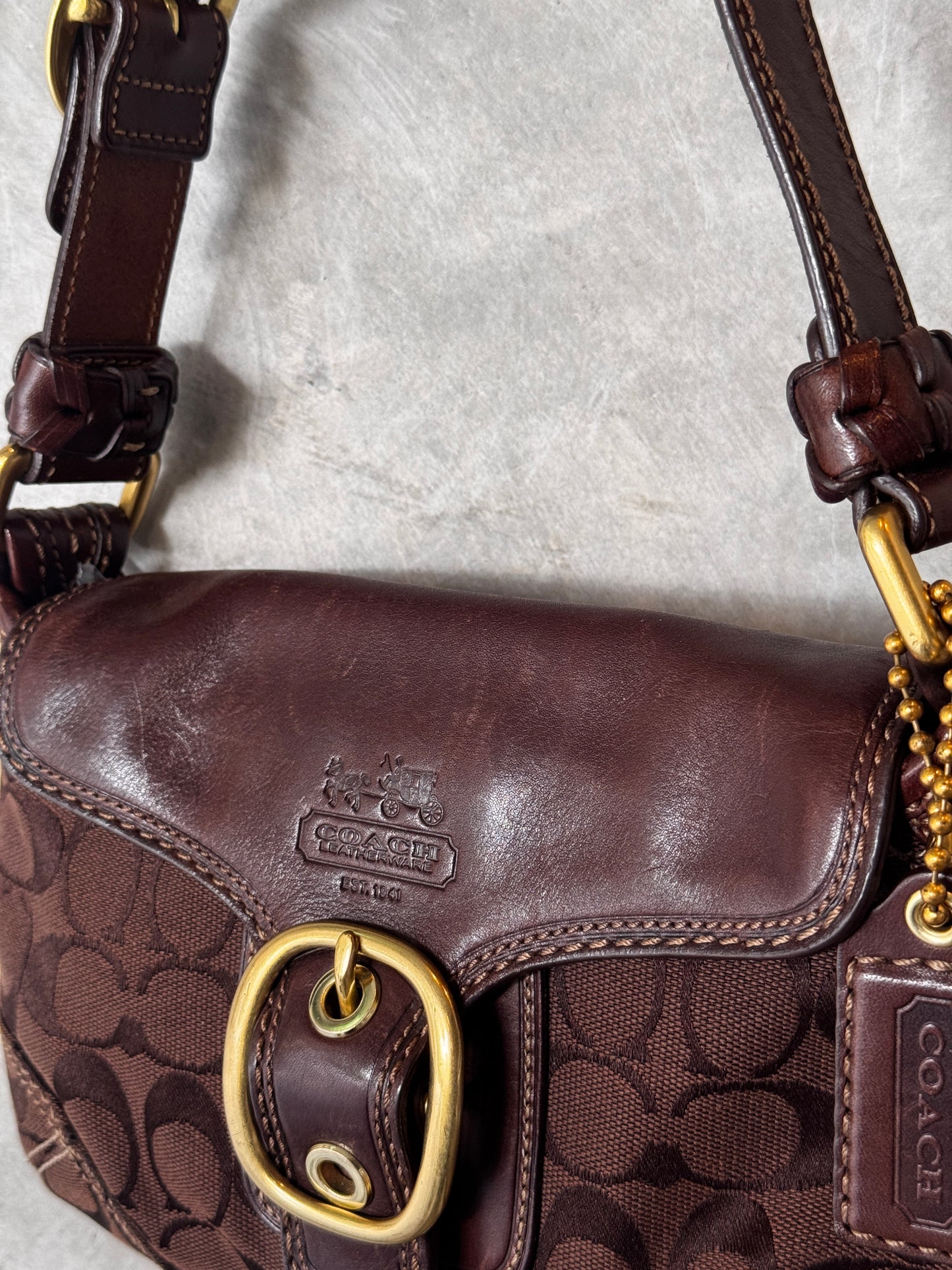 VINTAGE BROWN COACH SOHO HANDBAG