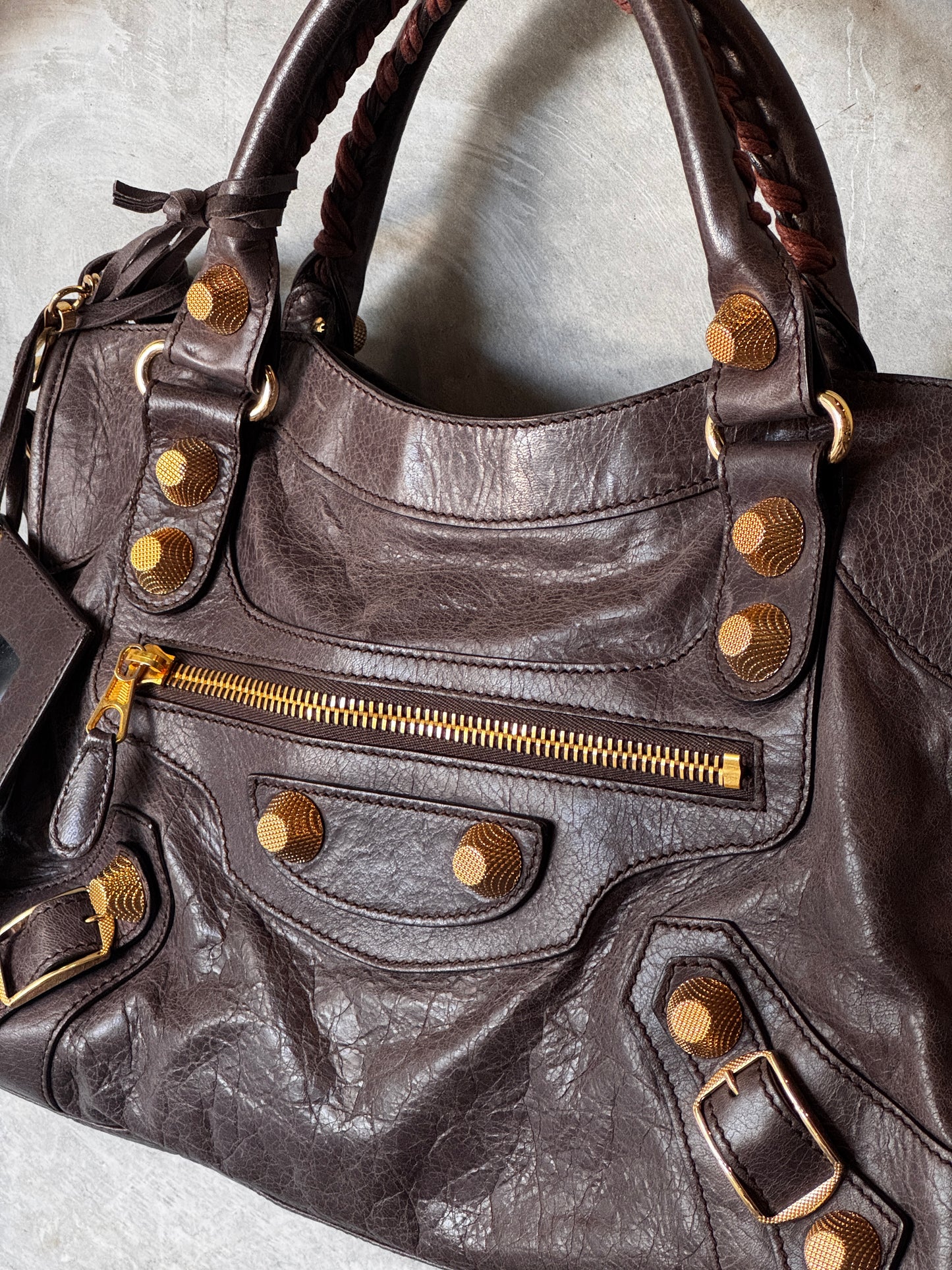BALENCIAGA CITY LEATHER HANDBAG
