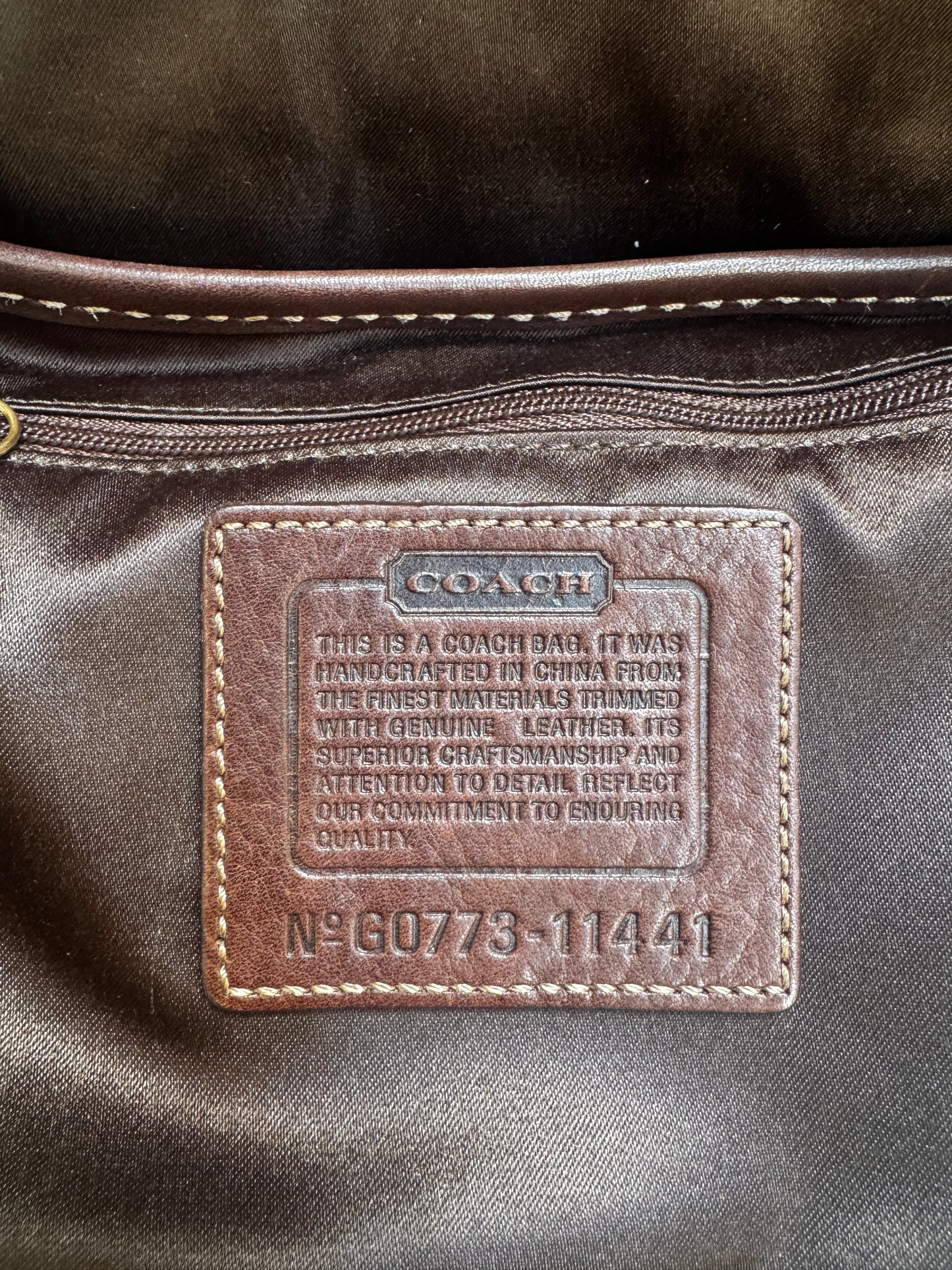 VINTAGE BROWN COACH SOHO HANDBAG