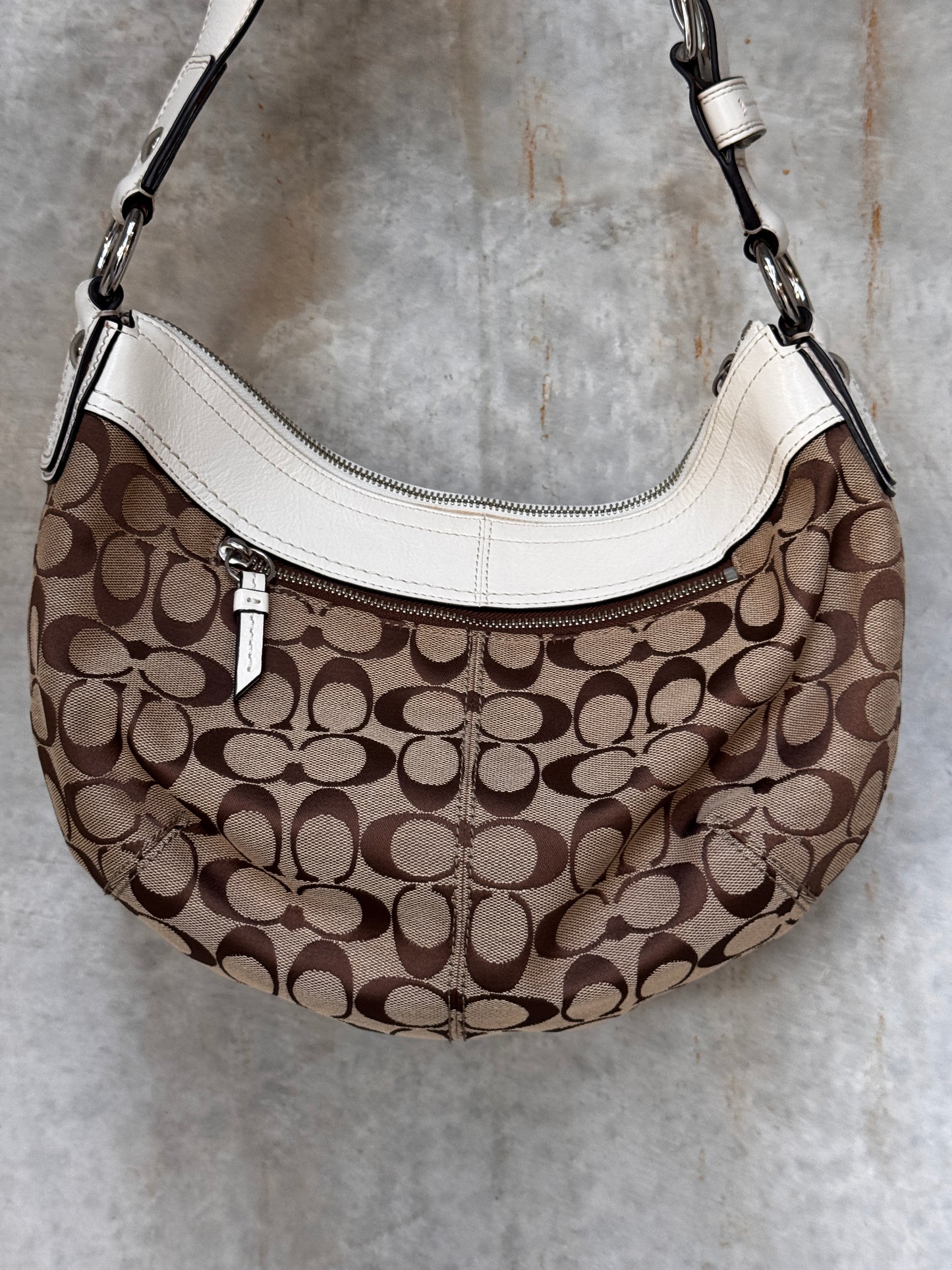 VINTAGE COACH Y2K HOBO MONOGRAM HANDBAG
