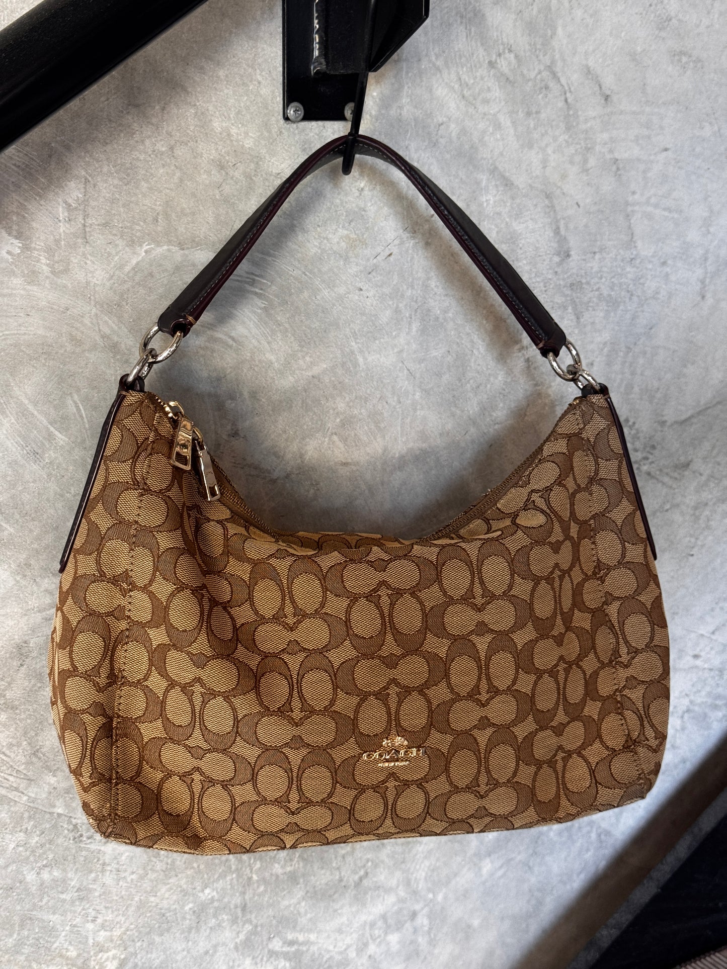 VINTAGE COACH SIGNATURE HOBO HANDBAG