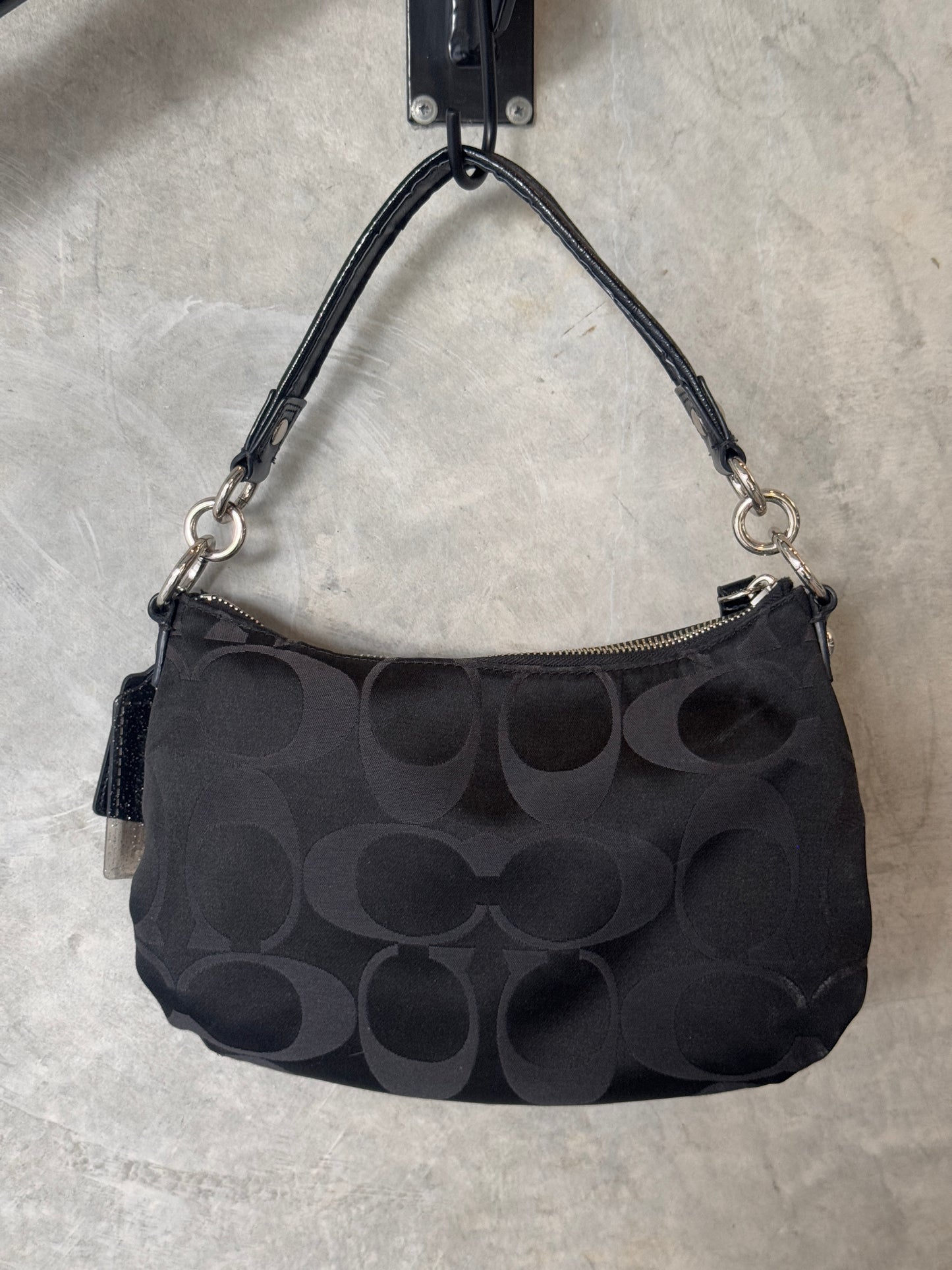 VINTAGE Y2K BLACK COACH POPPY BEIGE HANDBAG
