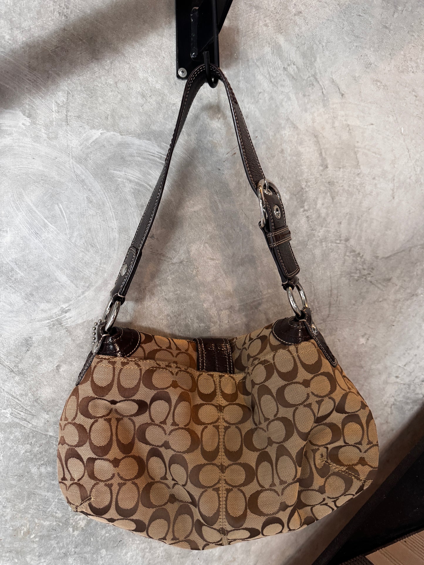 AUTHENTIC SOHO COACH BROWN SHOULDER BAG