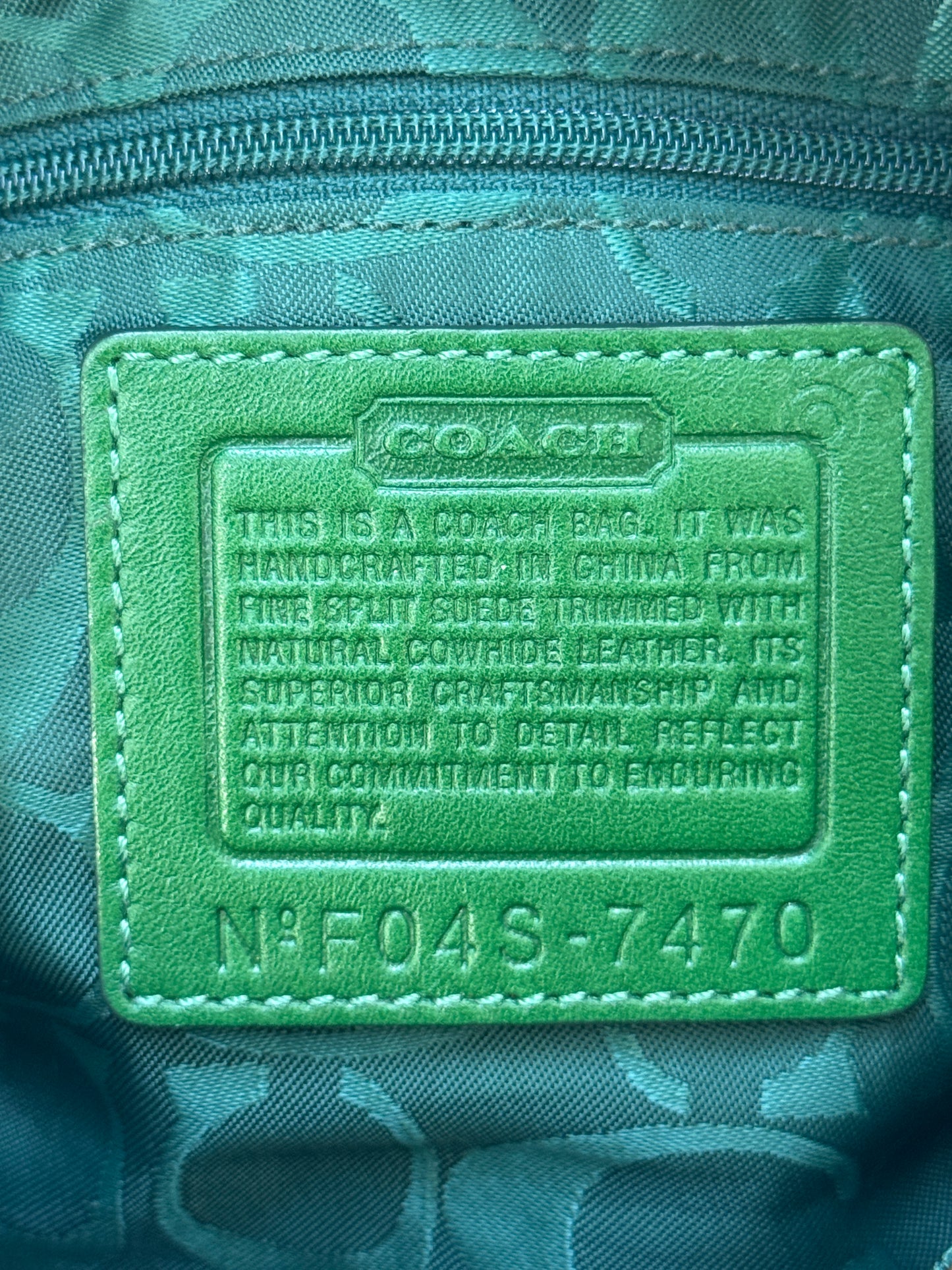 RARE COACH Y2K GREEN DEMI BAGUETTE BAG