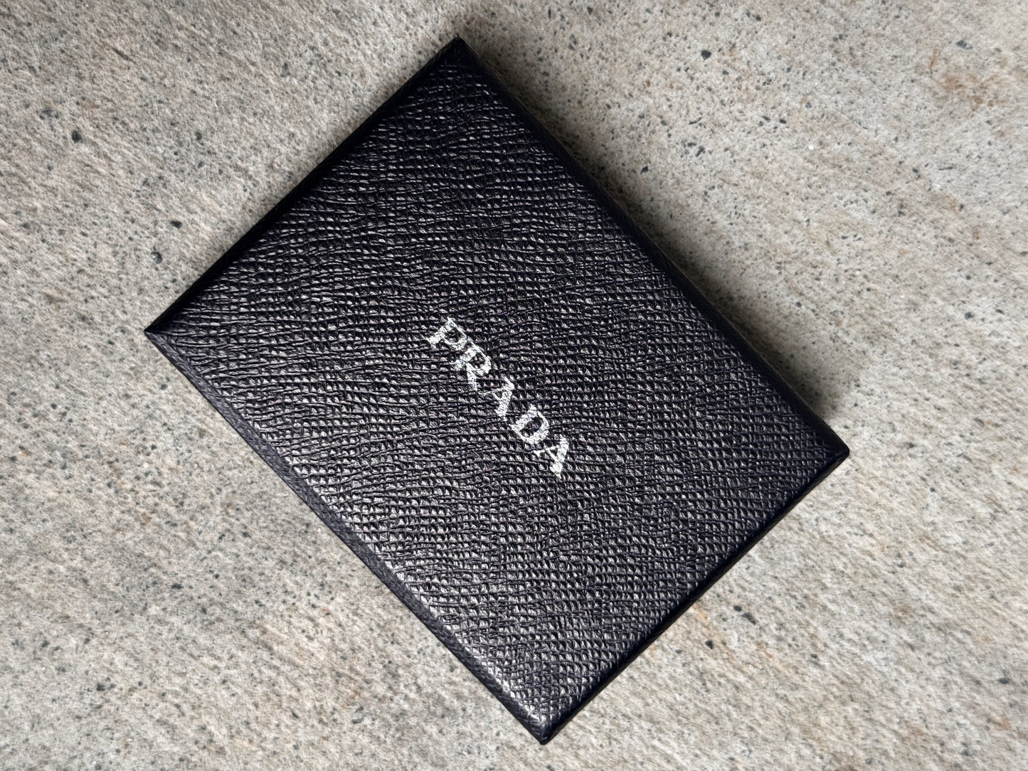 PRADA LOGO PLATE CARD HOLDER