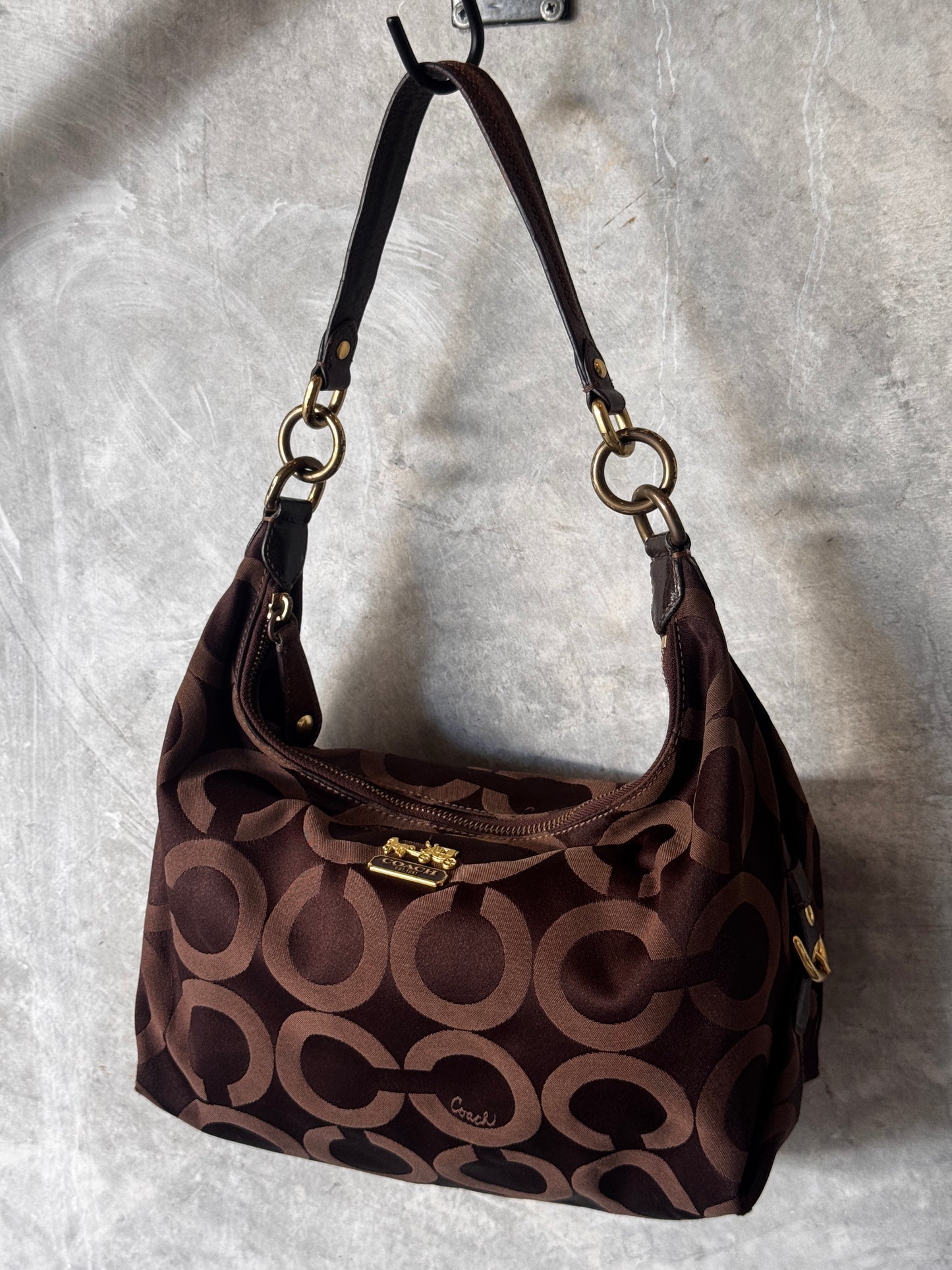 VINTAGE COACH MADISON BROWN HANDBAG