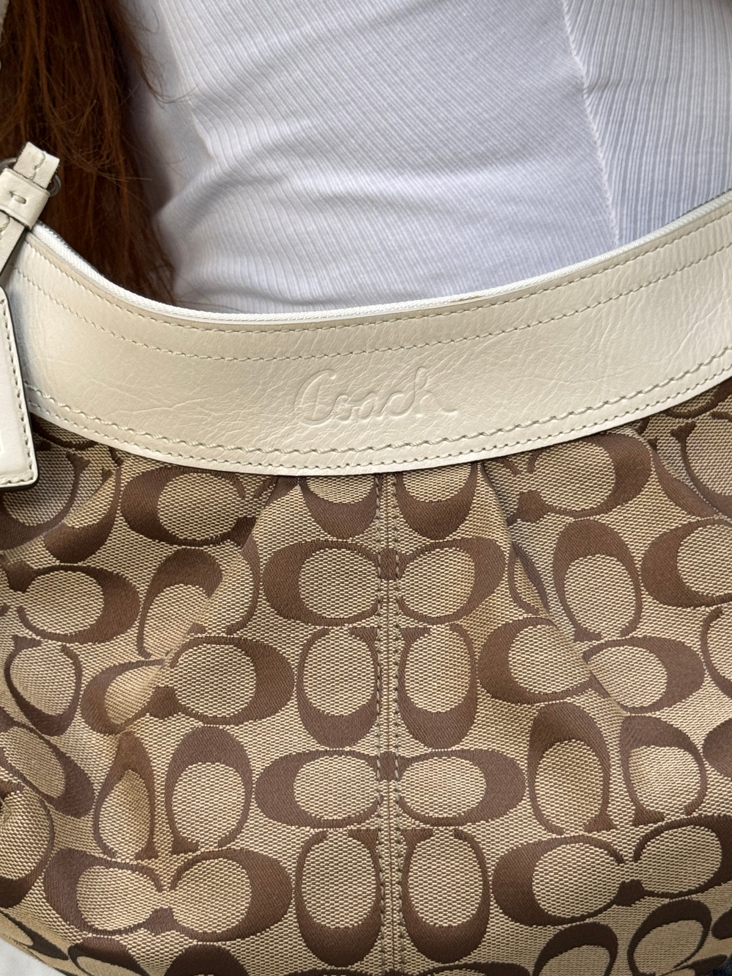 VINTAGE COACH Y2K HOBO MONOGRAM HANDBAG