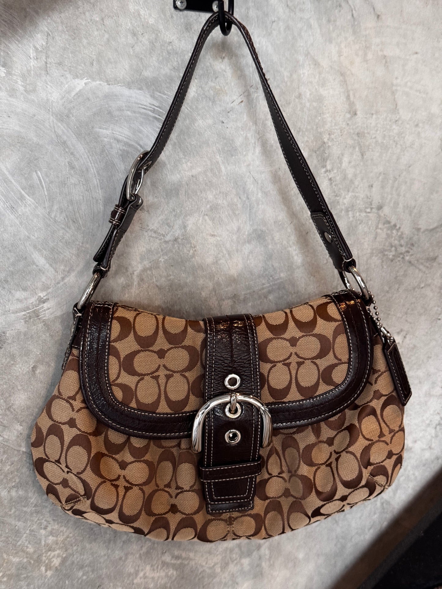 AUTHENTIC SOHO COACH BROWN SHOULDER BAG