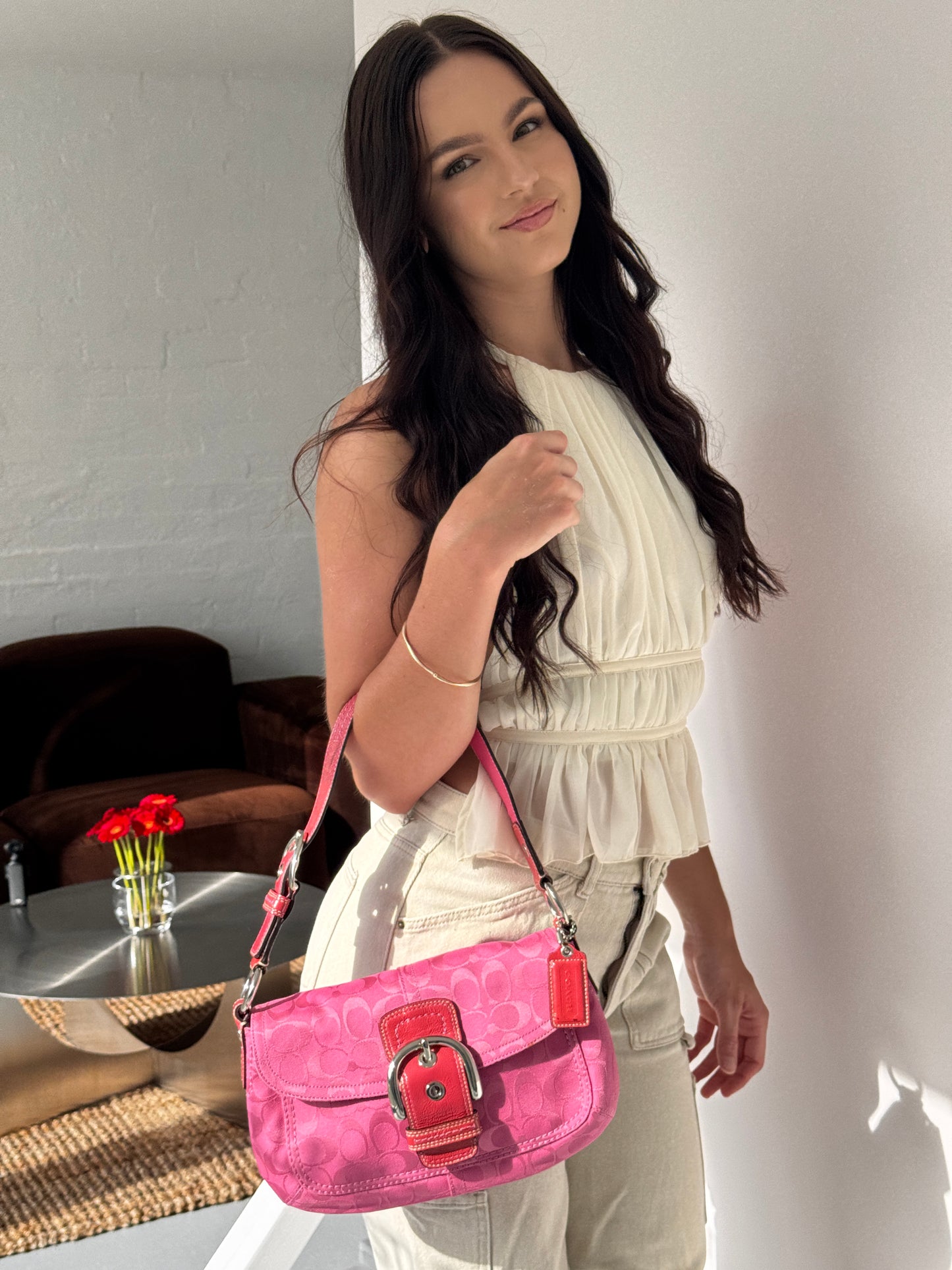 Y2K COACH SOHO PINK HANDBAG