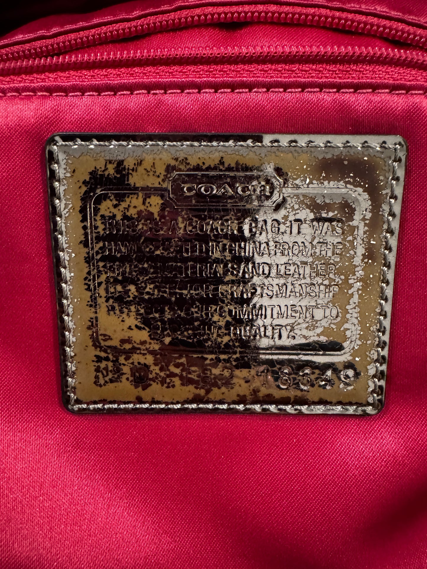 VINTAGE COACH MONOGRAM HANDBAG