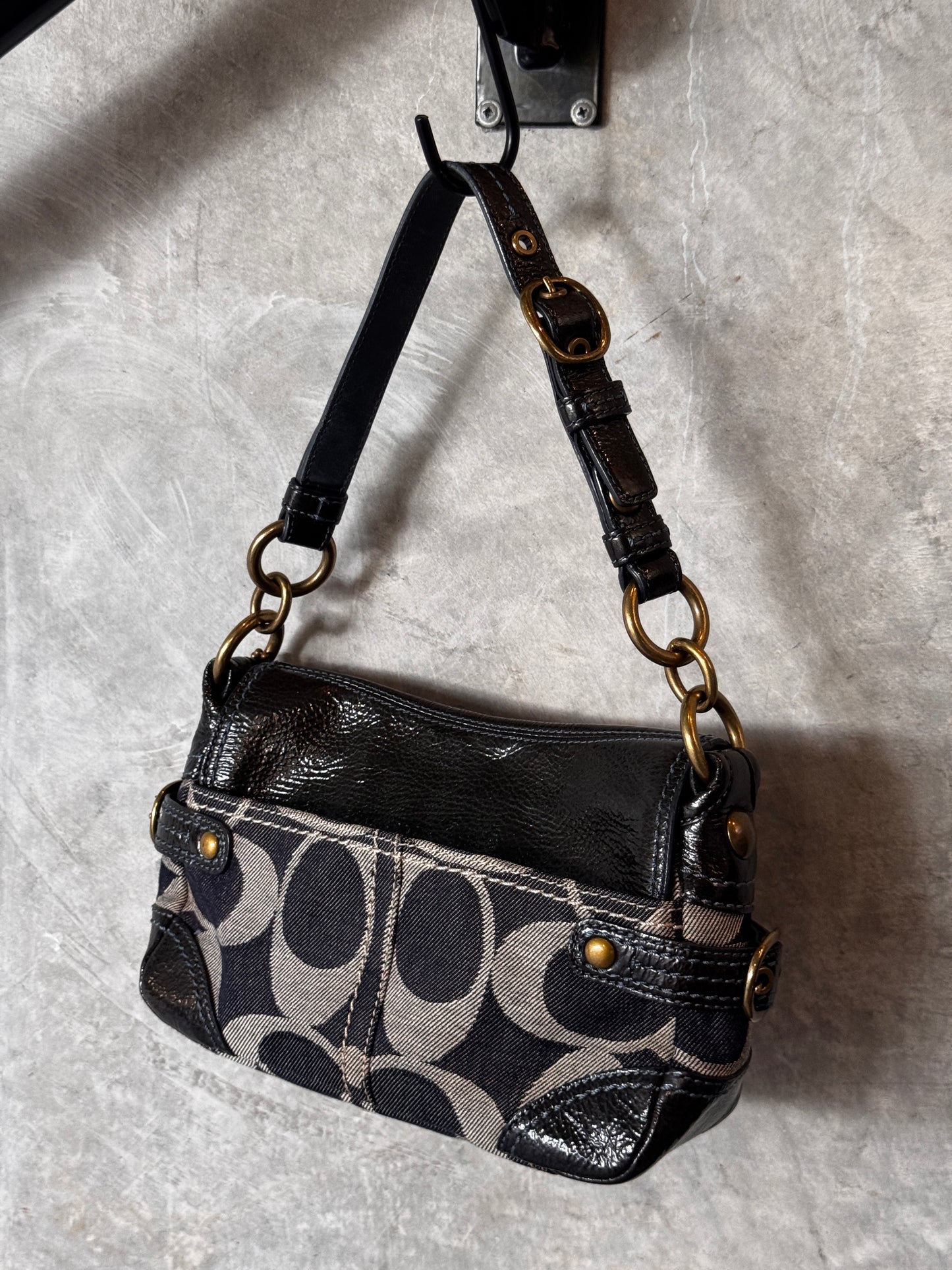 VINTAGE COACH DENIM SOHO HANDBAG