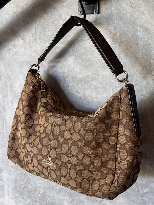 VINTAGE COACH SIGNATURE HOBO HANDBAG