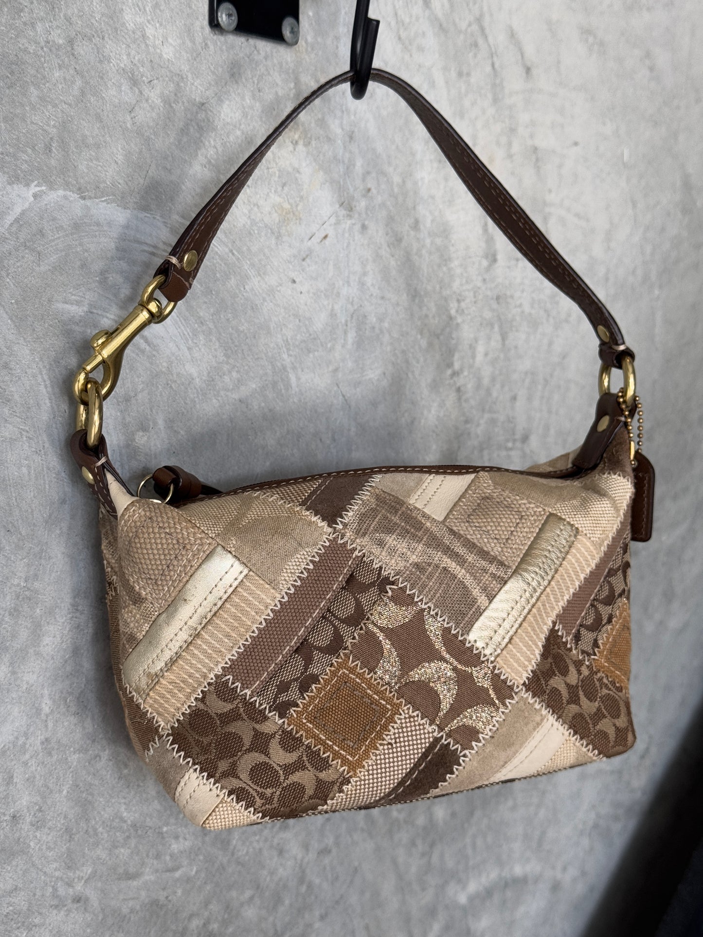 VINTAGE COACH PATCHWORK HANDBAG