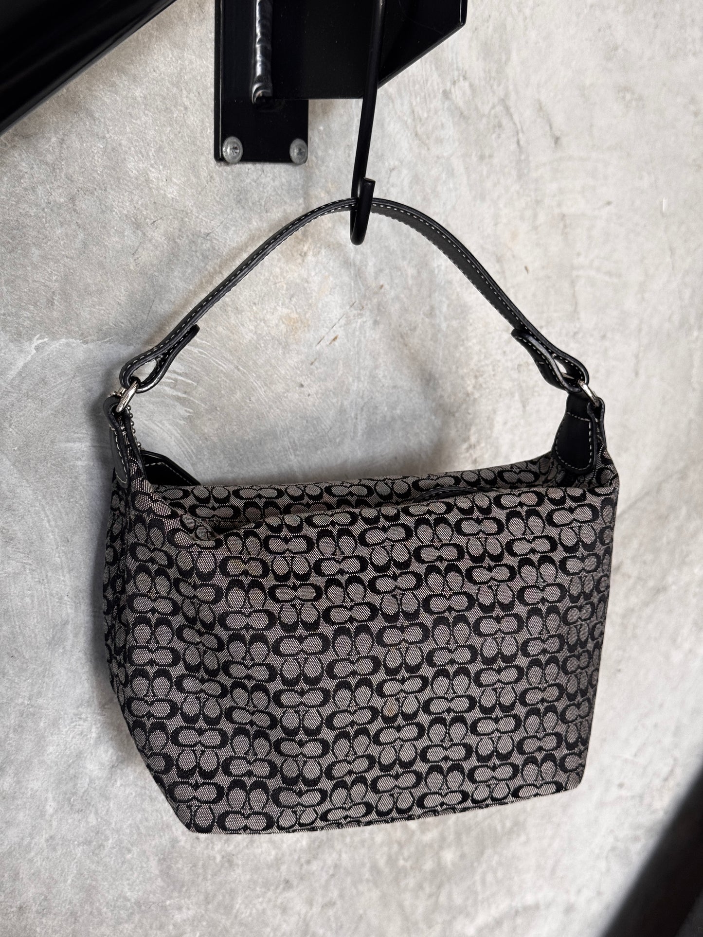 MINI VINTAGE BLACK MONOGRAM COACH HANDBAG