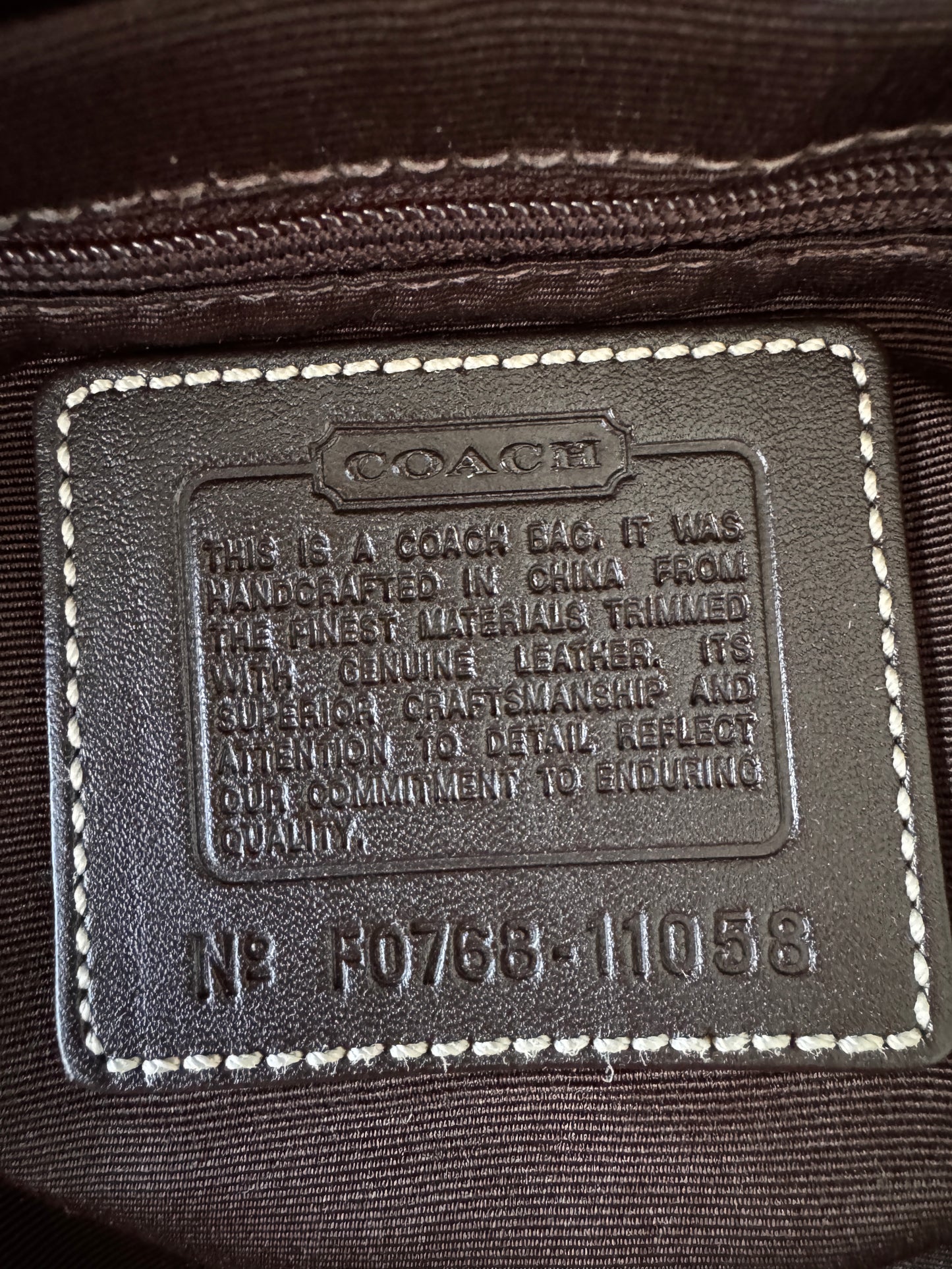 VINTAGE COACH BROWN HAMPTON HOBO SHOULDER BAG