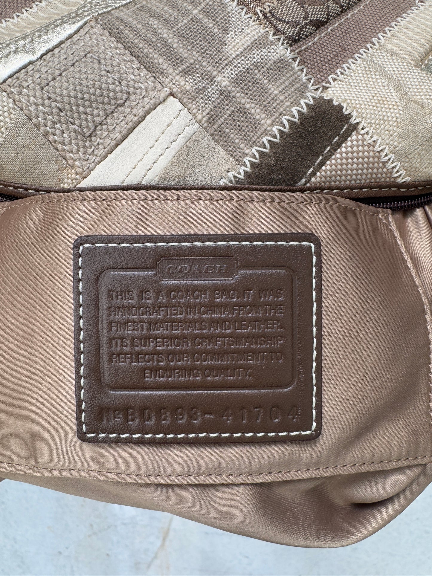 VINTAGE COACH PATCHWORK HANDBAG