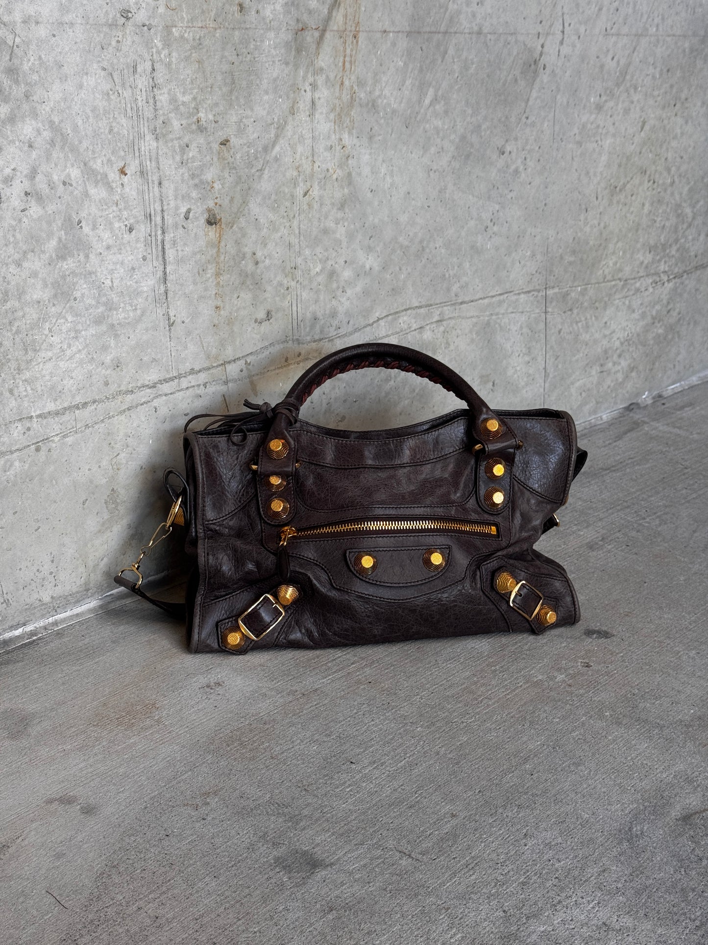 BALENCIAGA CITY LEATHER HANDBAG