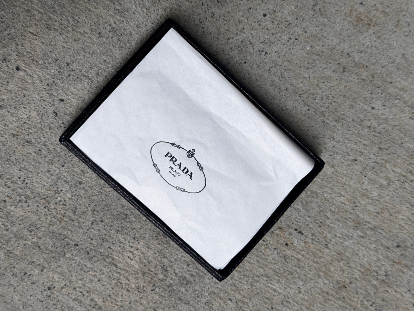 PRADA LOGO PLATE CARD HOLDER