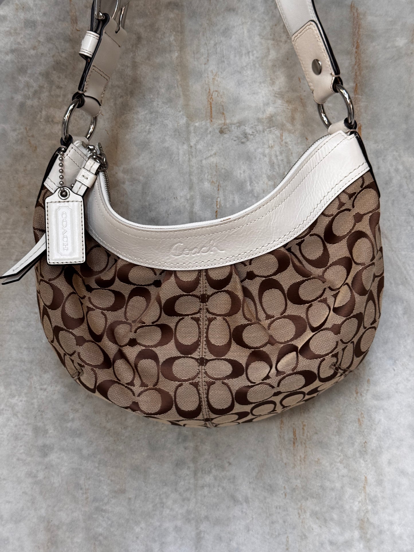 VINTAGE COACH Y2K HOBO MONOGRAM HANDBAG