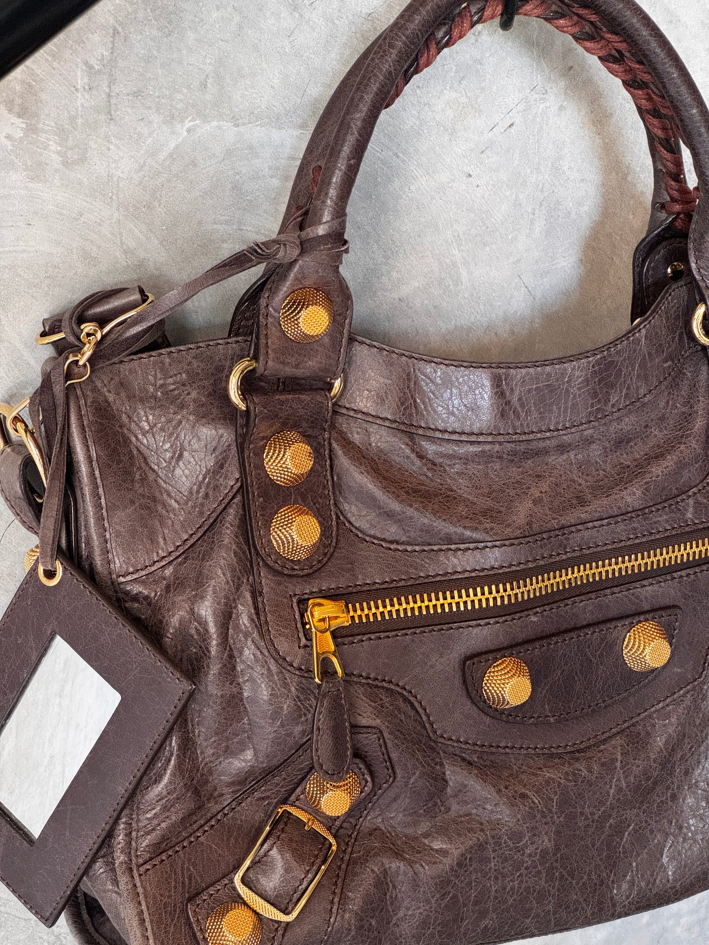 BALENCIAGA CITY LEATHER HANDBAG