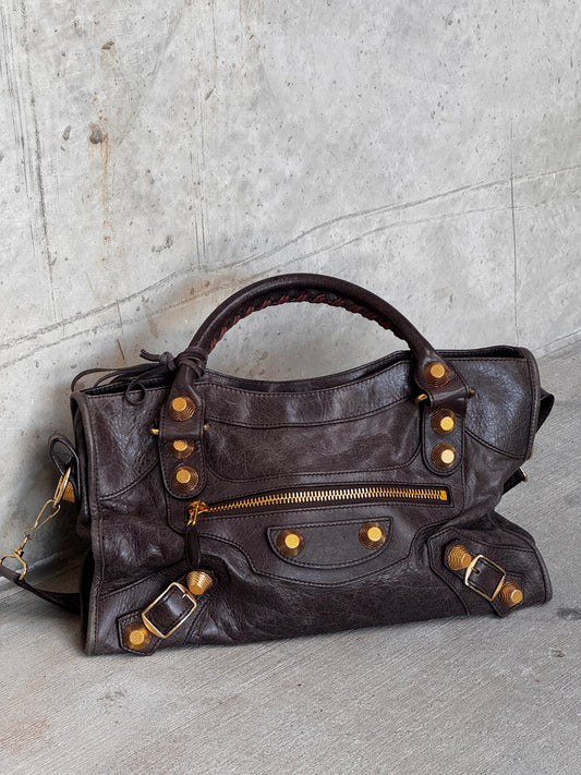 BALENCIAGA CITY LEATHER HANDBAG