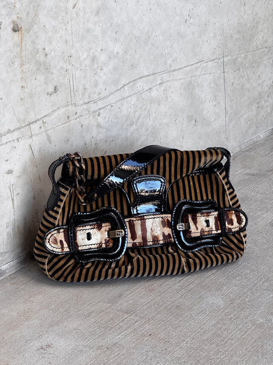 VINTAGE FENDI BUCKLE SHOULDER BAG
