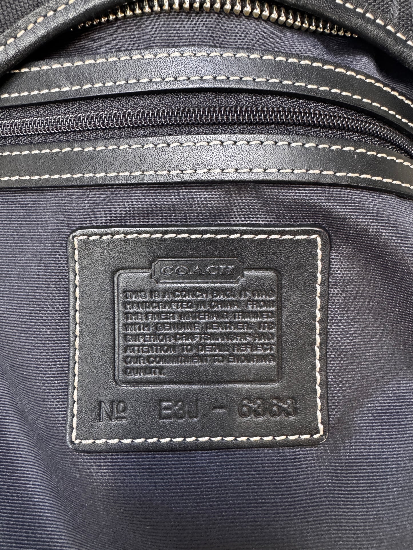 VINTAGE COACH MONOGRAM MOON HANDBAG
