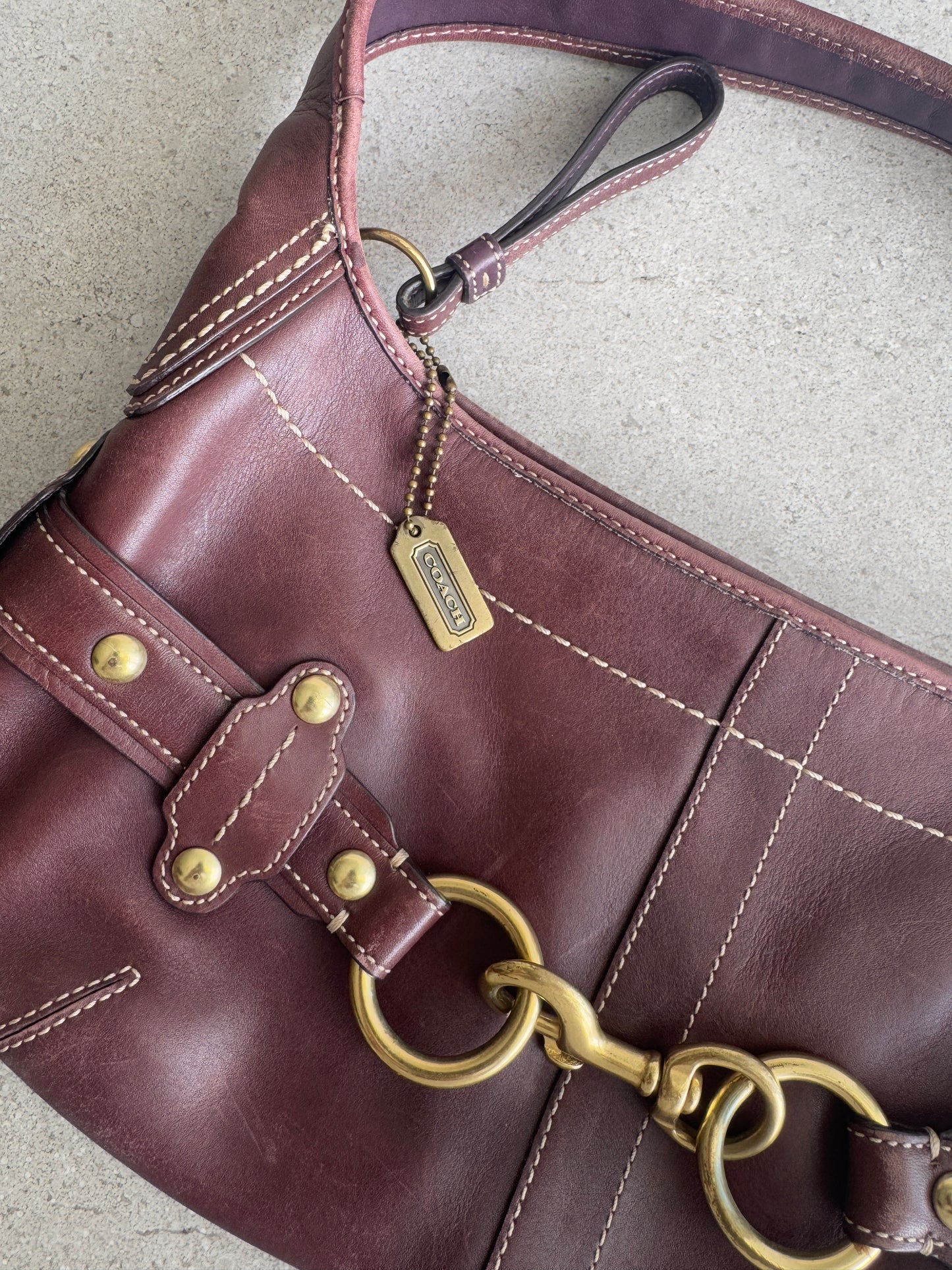 AUTHENTIC COACH HORSEBIT LEATHER BAG