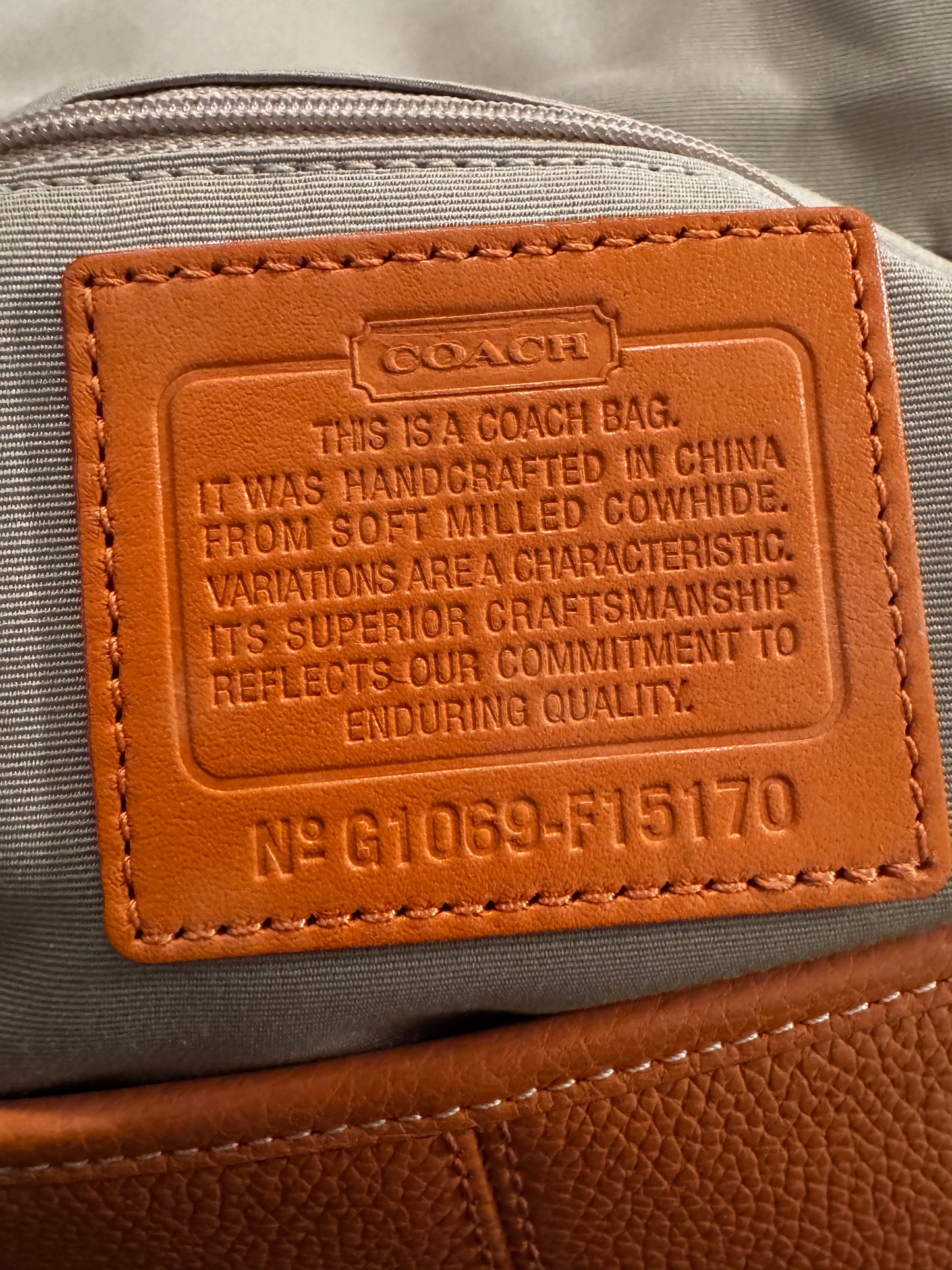 VINTAGE COACH LEATHER SHOULDER BAG