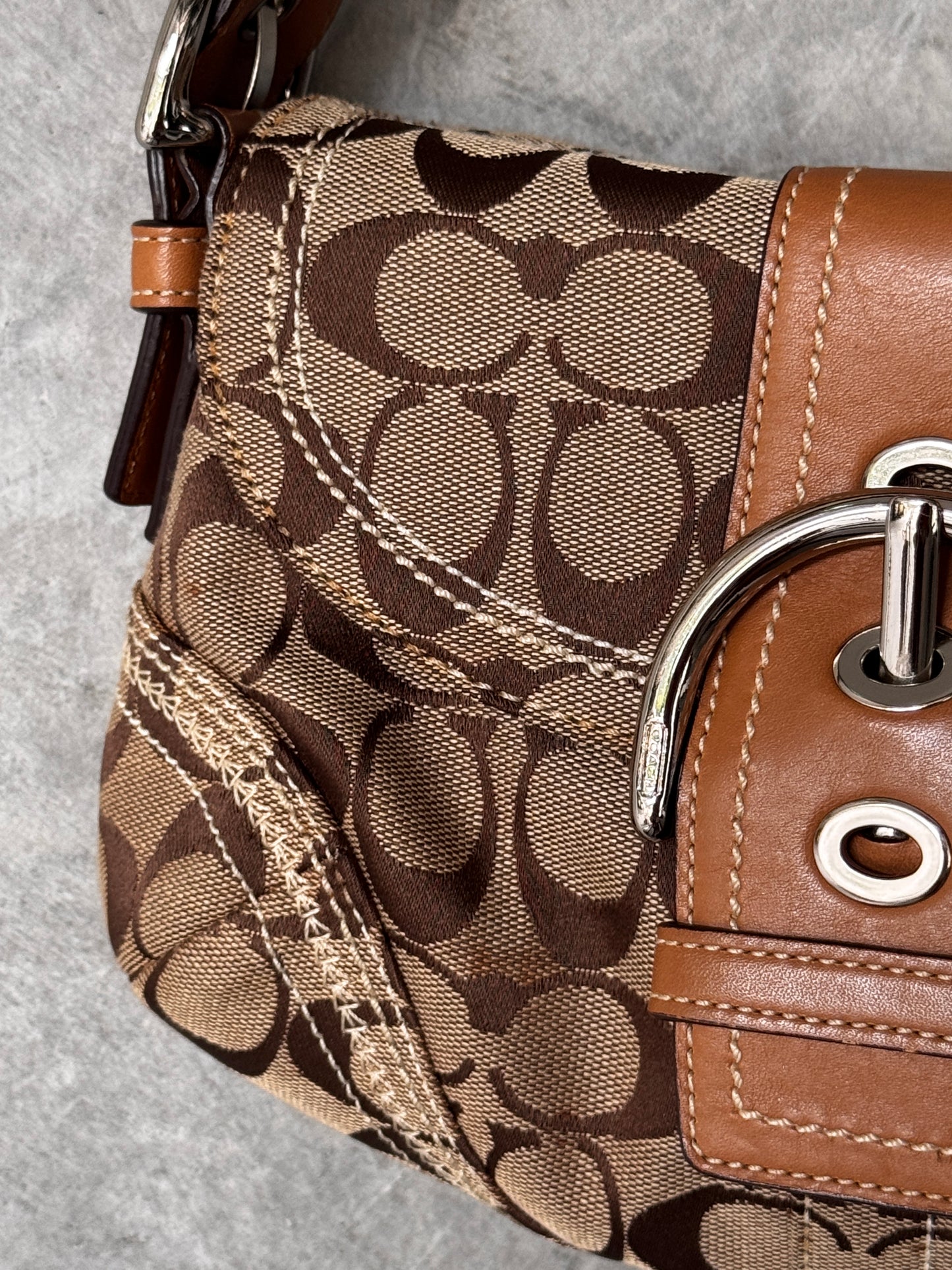 VINTAGE COACH MONOGRAM SOHO HANDBAG