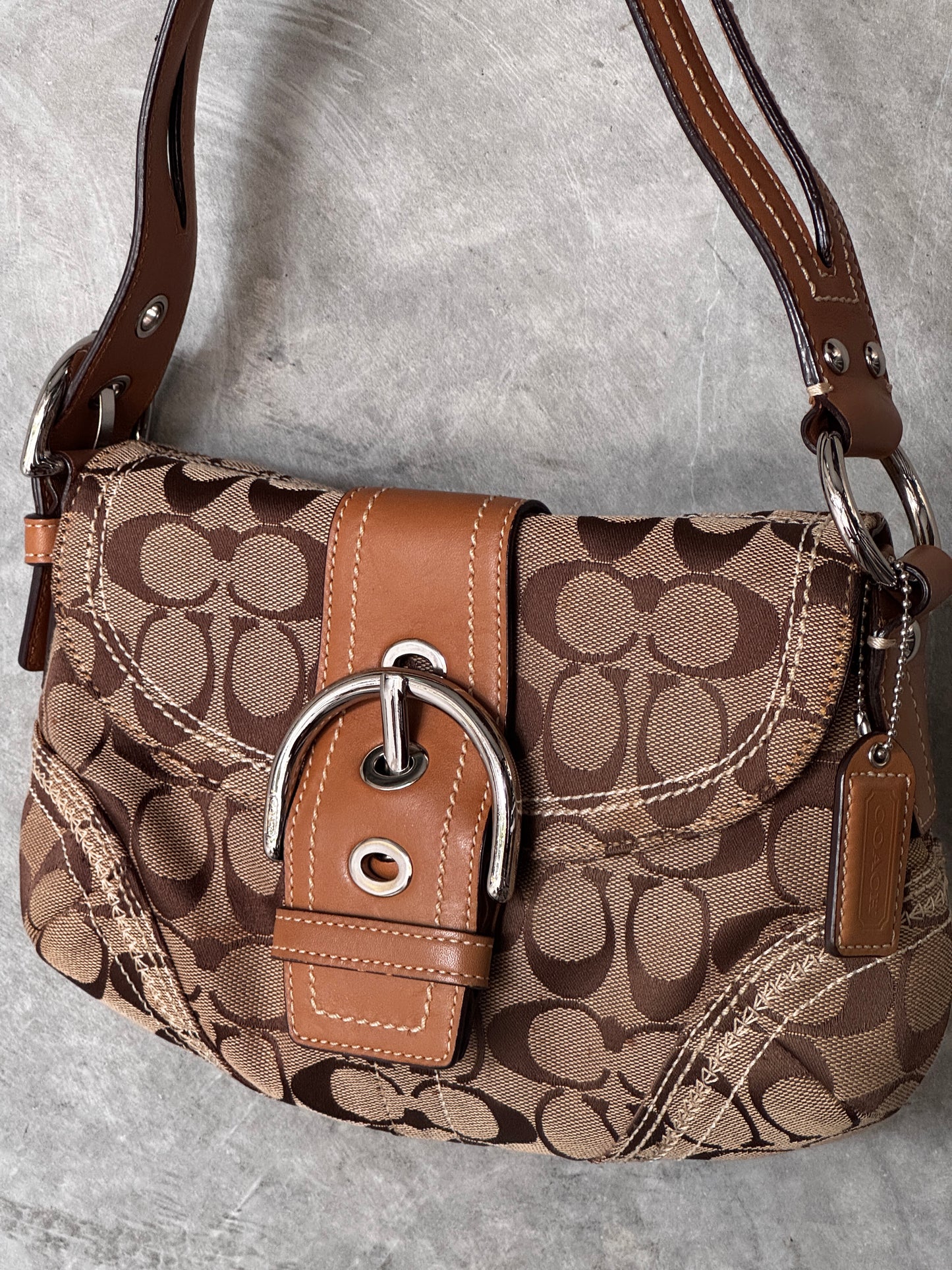 VINTAGE COACH MONOGRAM SOHO HANDBAG