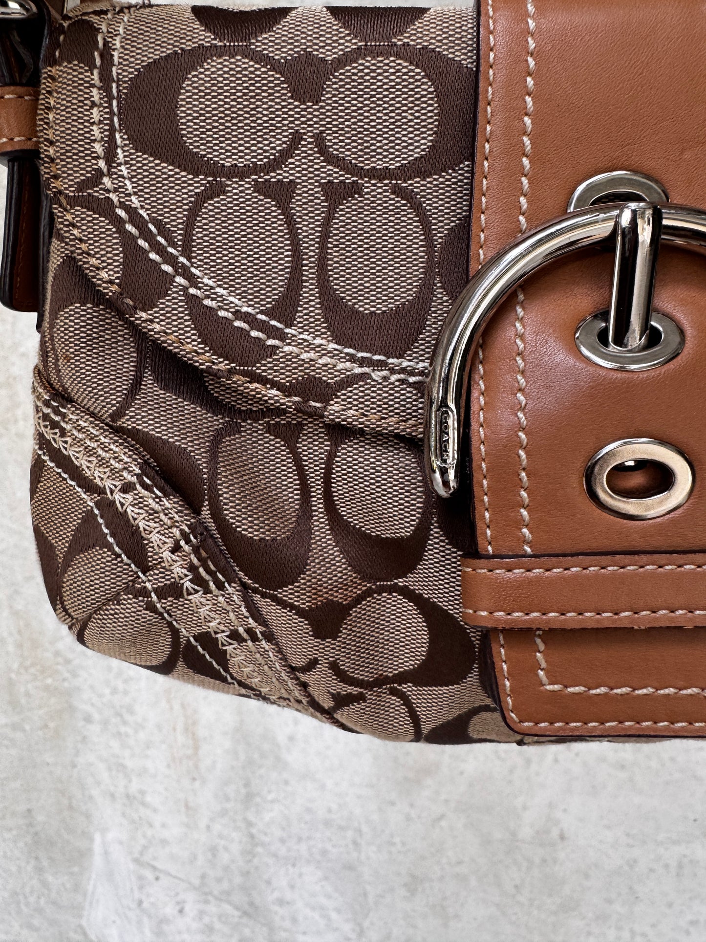 VINTAGE COACH MONOGRAM SOHO HANDBAG